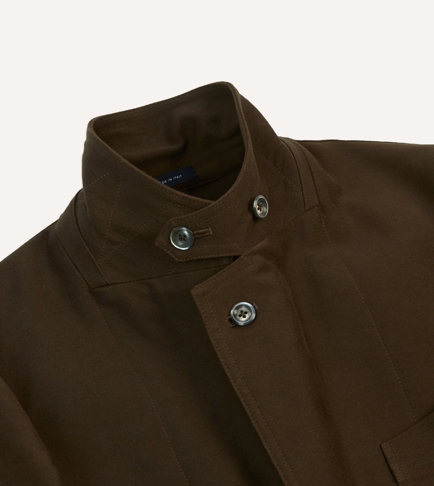 Brown Cotton Twill Western Games Blazer
