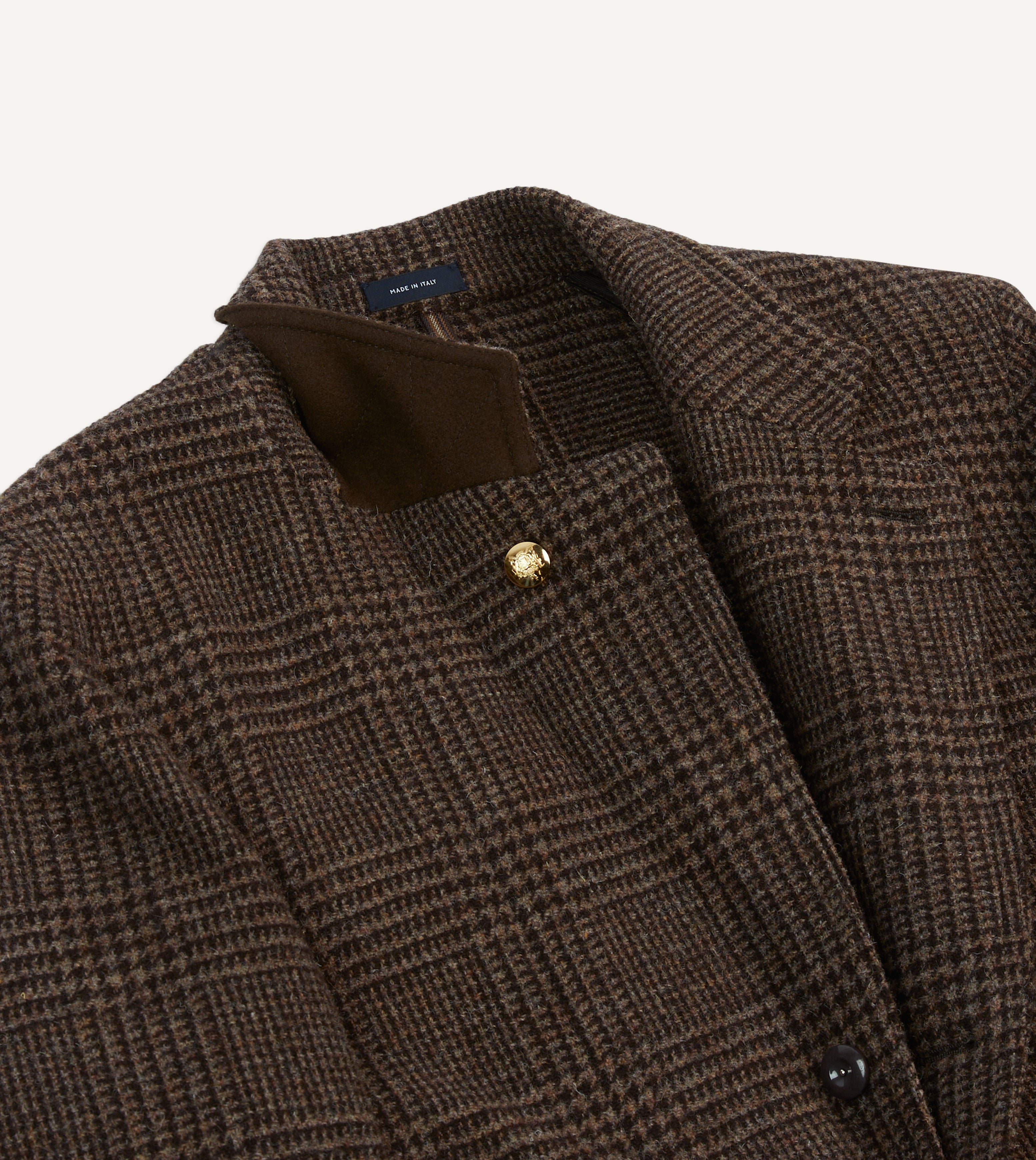 Dark Brown Prince of Wales Check Tweed Games Blazer Mk. VII