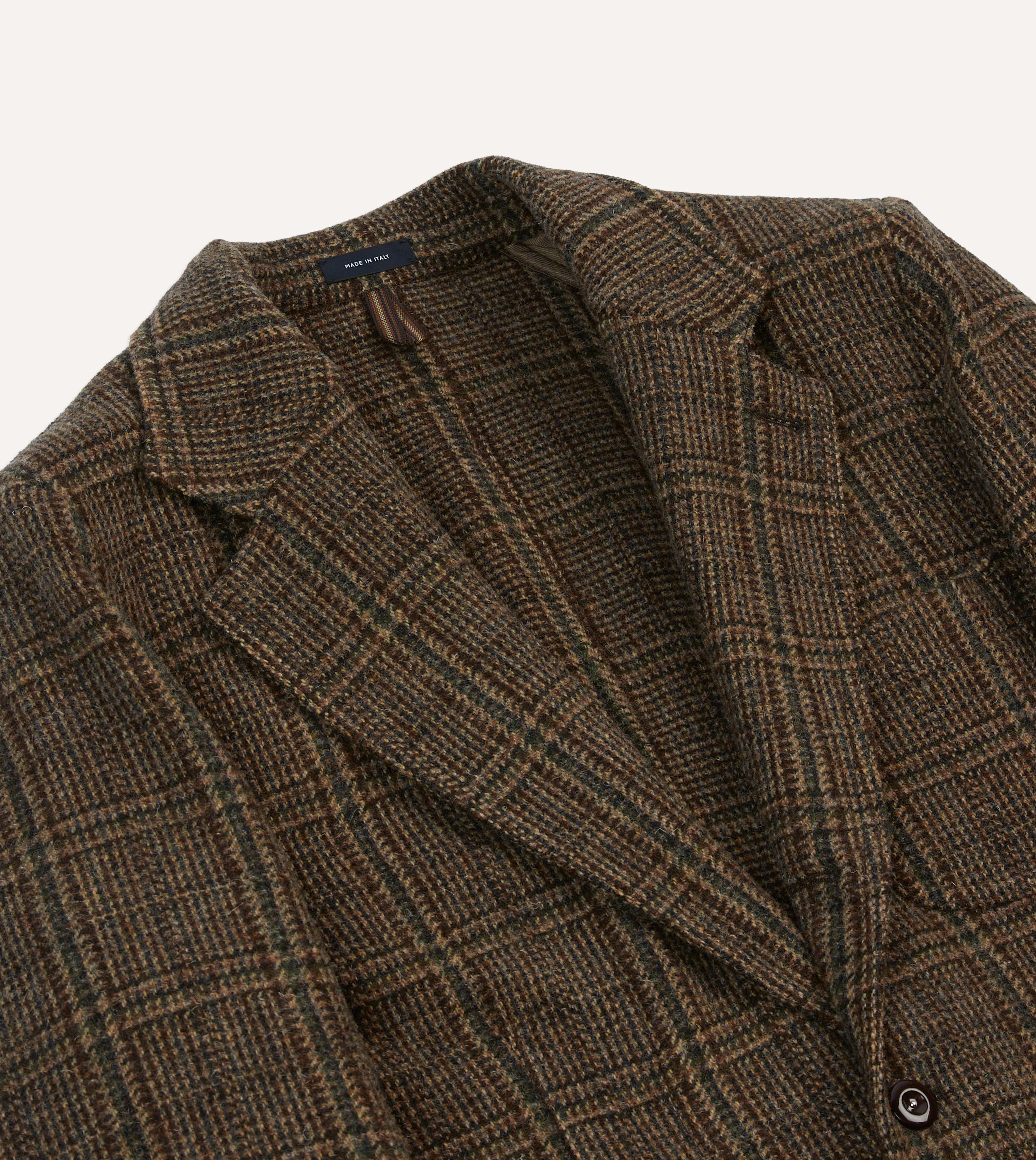 Brown Check Harris Tweed Games Blazer Mk. VII – Drakes US