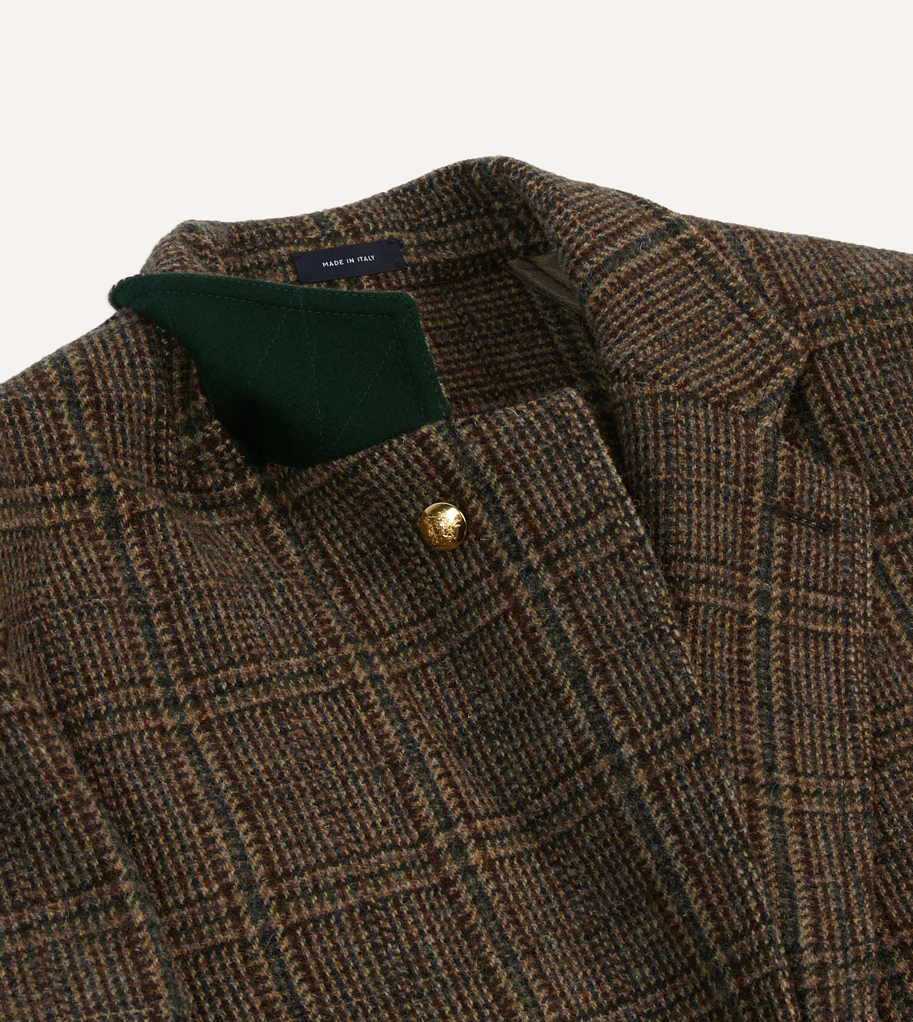 Brown Check Tweed Games Blazer Mk. VII – Drakes US