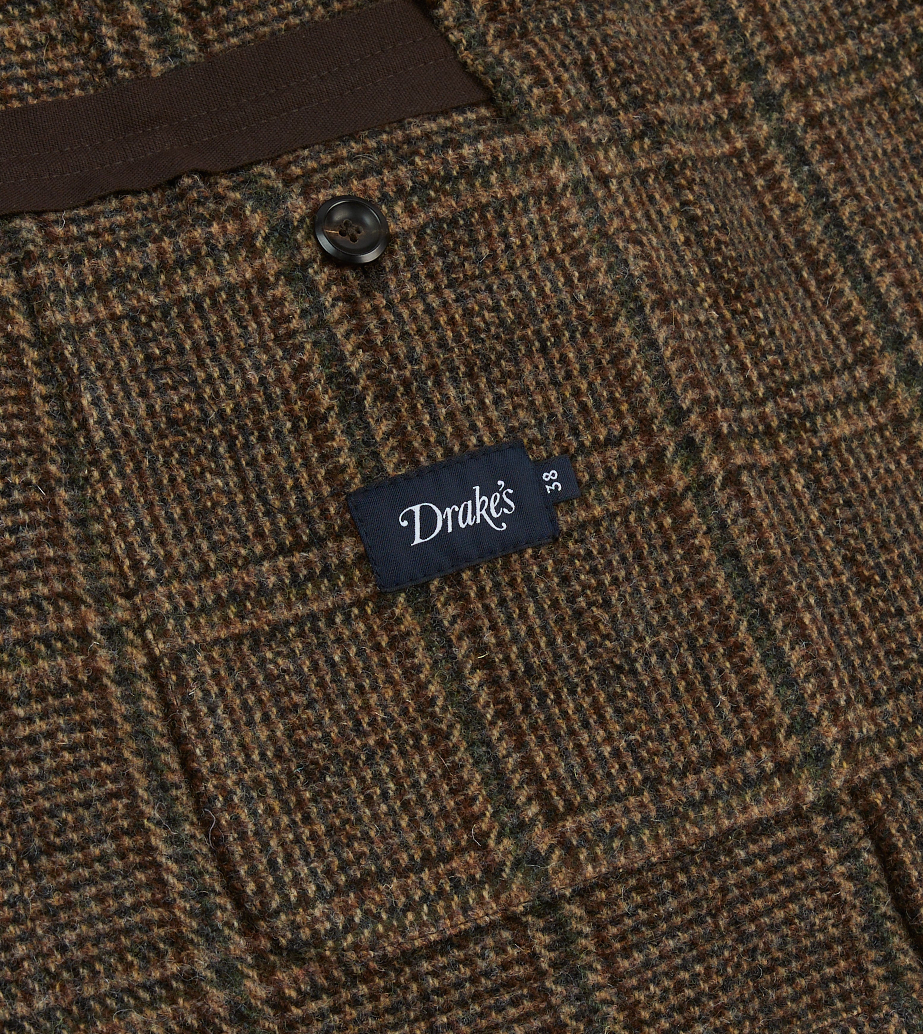 Brown Check Harris Tweed Games Blazer Mk. VII – Drakes US