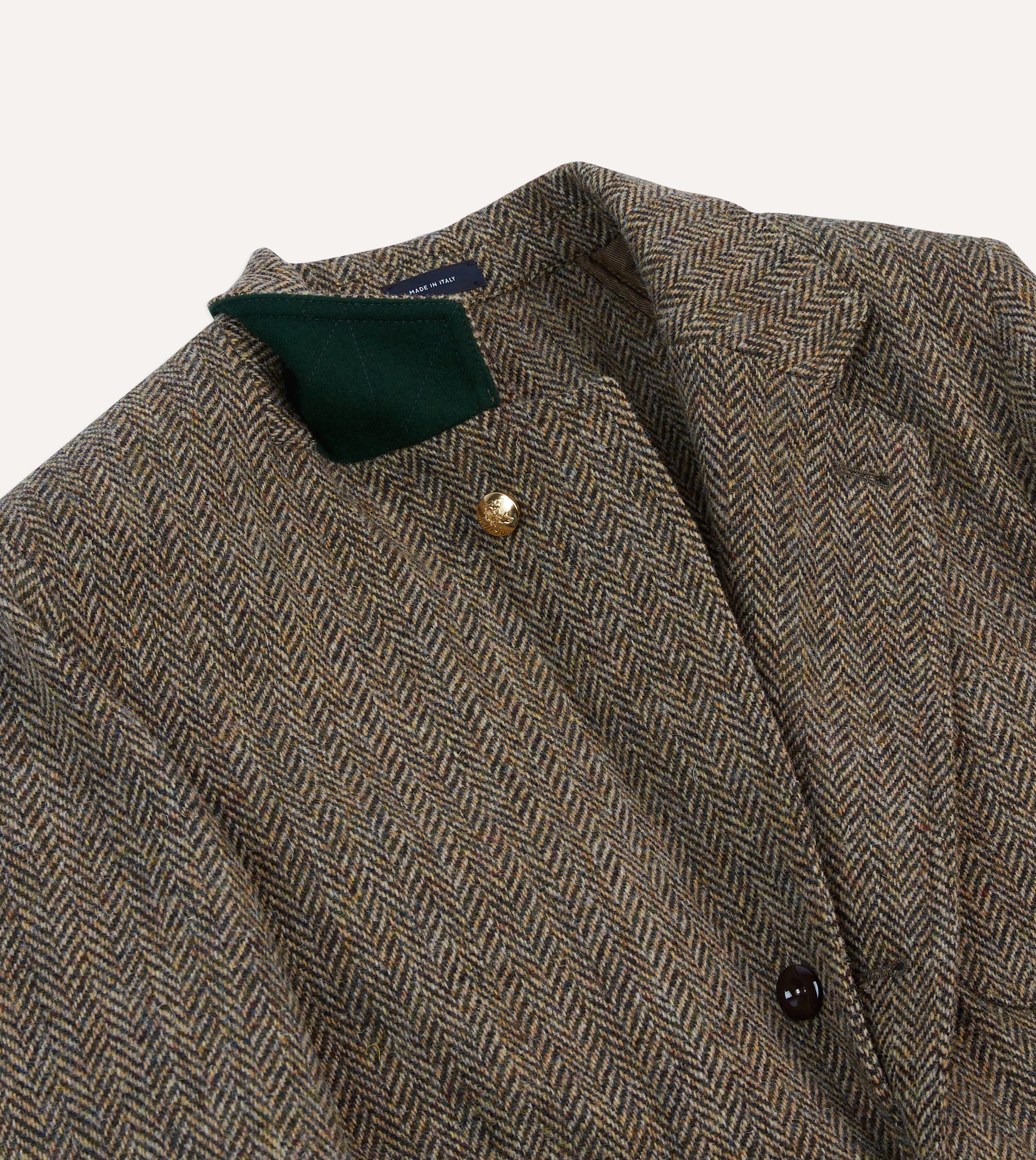 Taille XS Gilet vert en tweed à chevrons pour homme, col en V, en laine Taille XS Gilet vert en tweed à chevrons pour homme, col en V, en laine