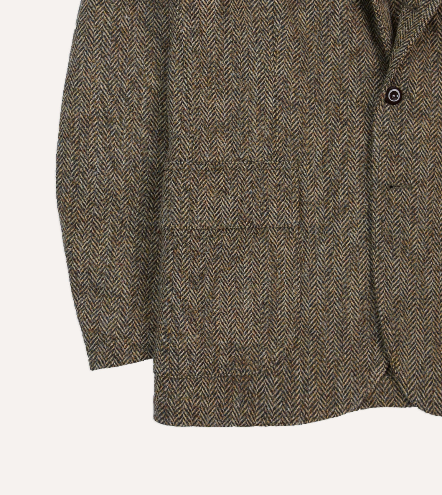 Olive Herringbone Harris Tweed Games Blazer Mk. VII