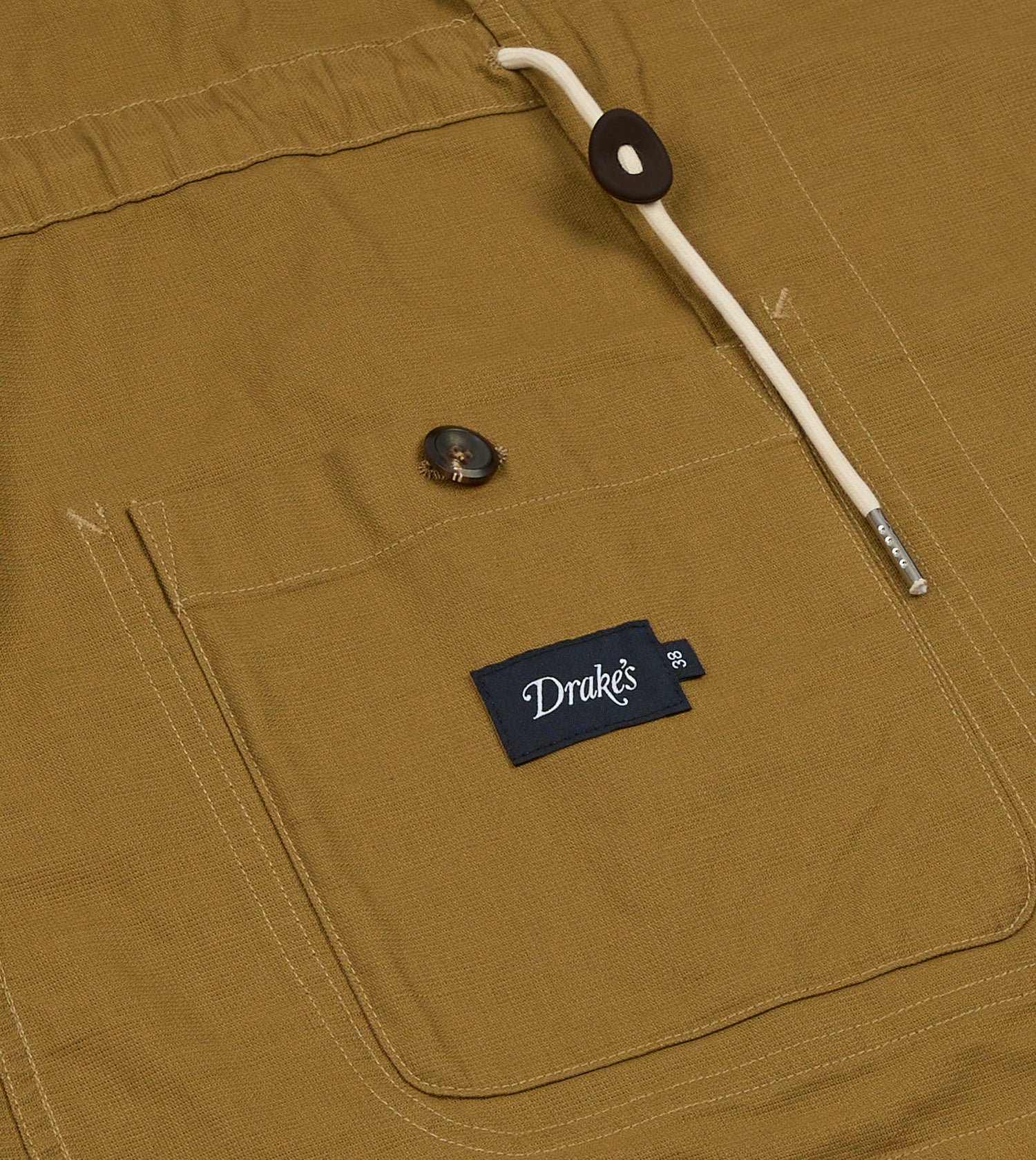 Olive Cotton Drawstring Games Blazer