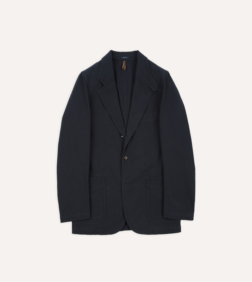 Navy Cotton Twill Field Games Blazer