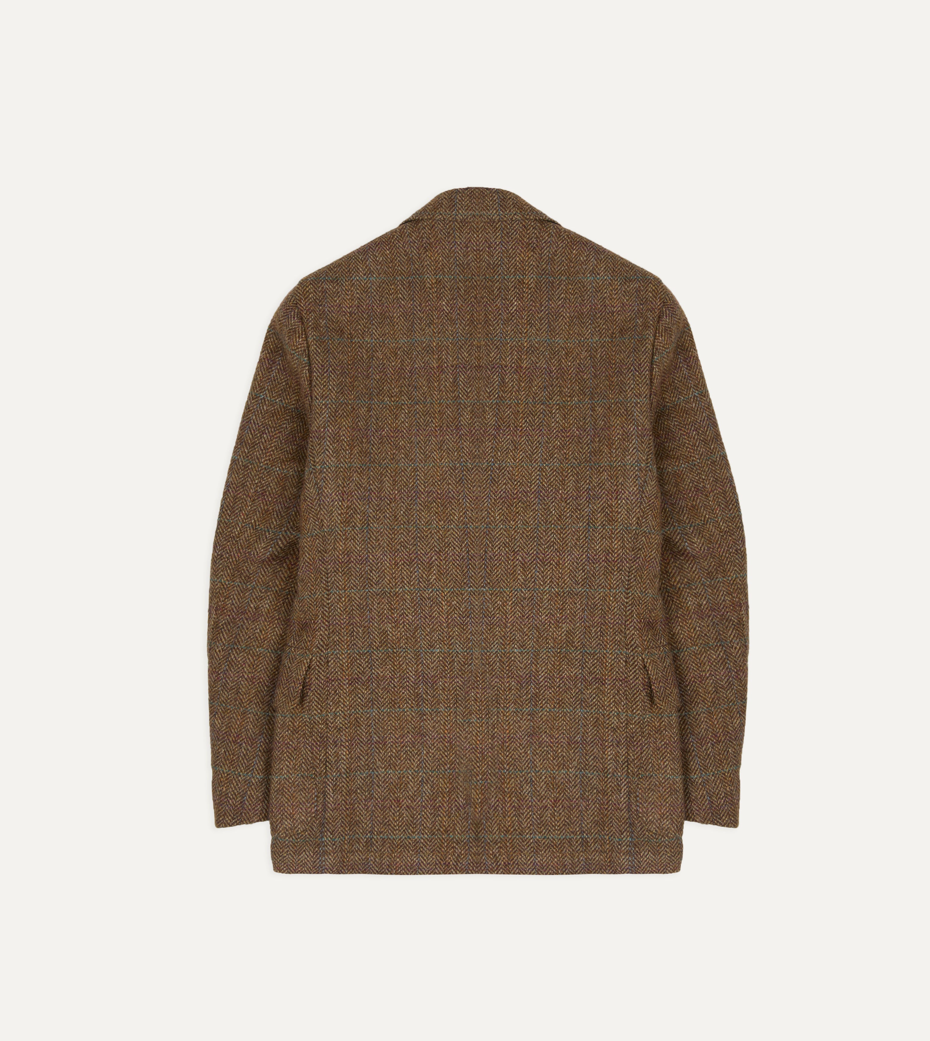 BEAMS F & Drake's Herringbone Tweed Blazer