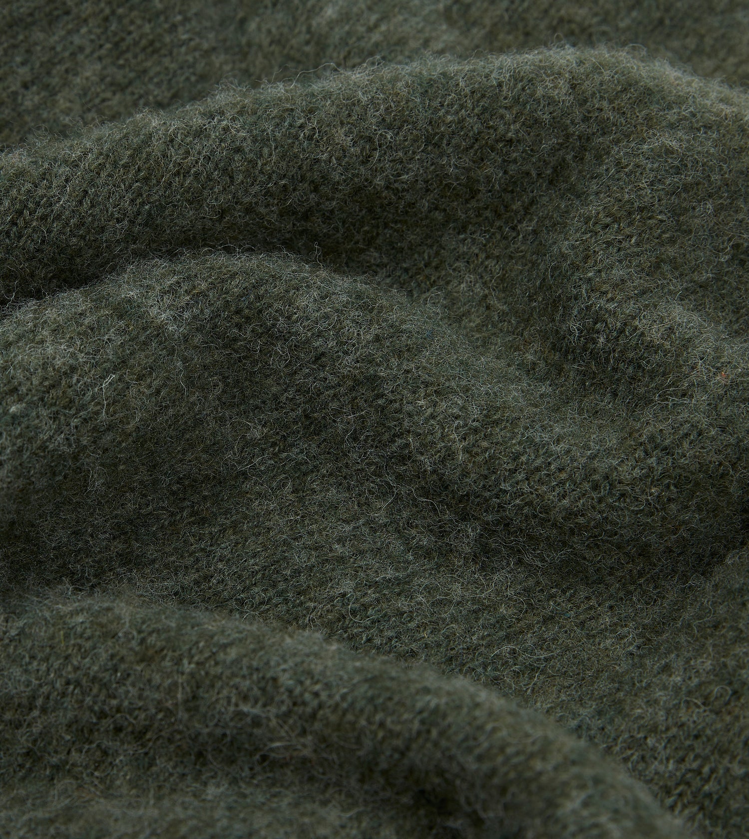 Seaweed Brushed Shetland Crew Neck Jumper