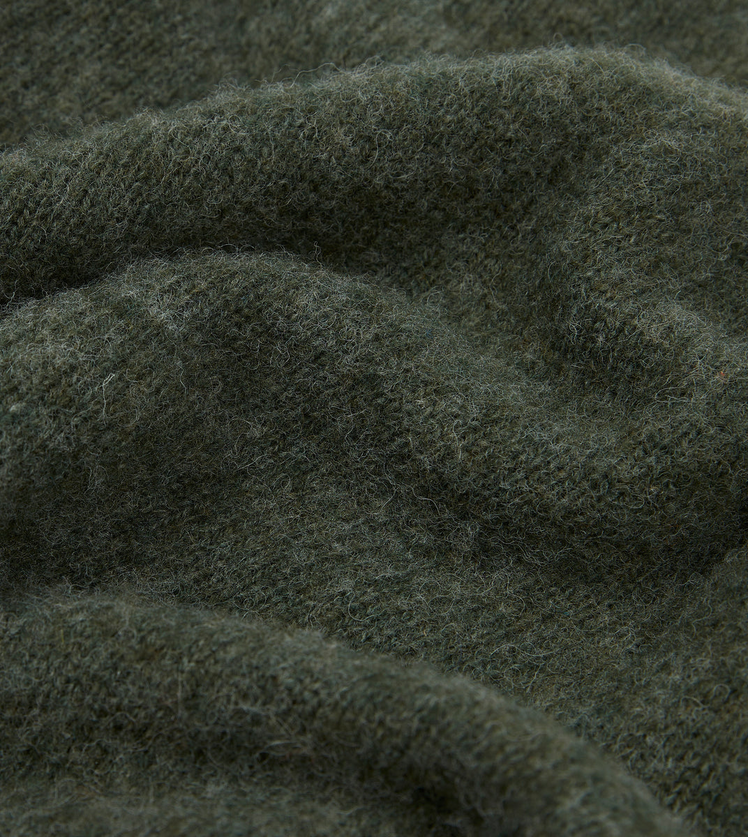 Seaweed Brushed Shetland Crew Neck Jumper – Drakes US