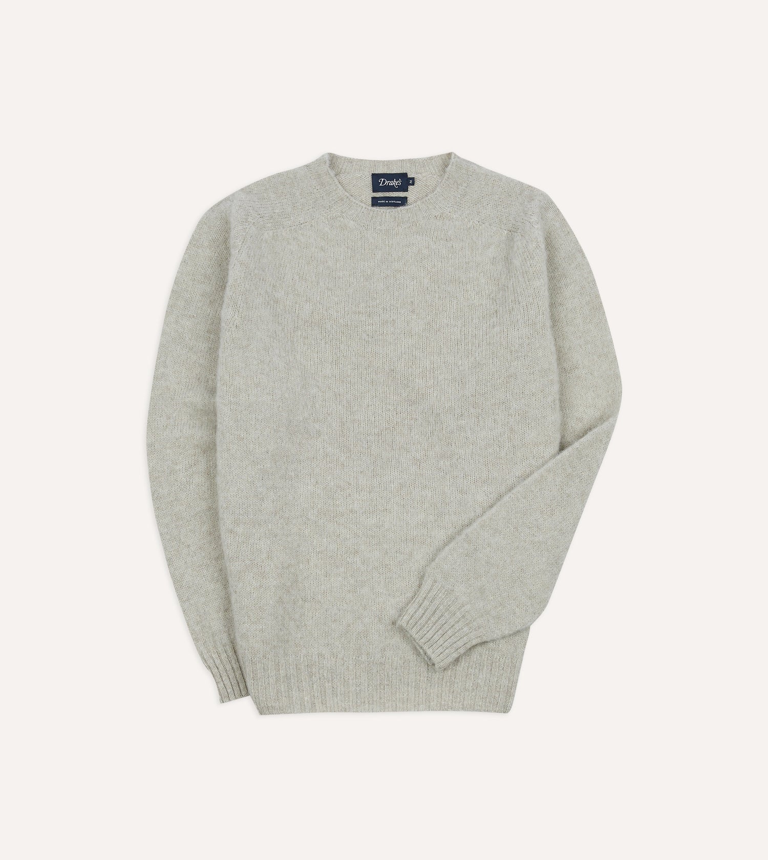 Stone Brushed Shetland Crew Neck Jumper