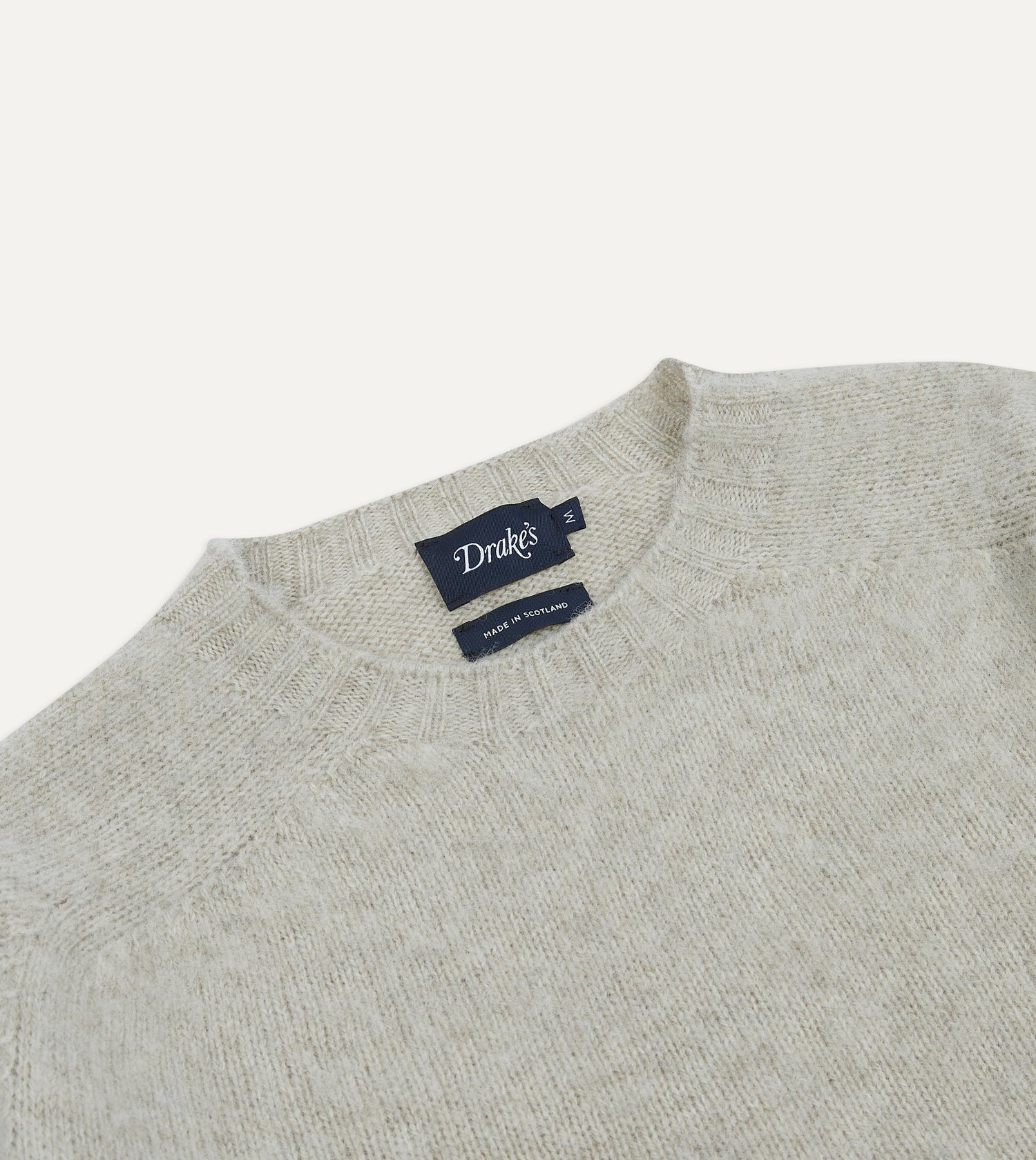 Stone Brushed Shetland Crew Neck Jumper