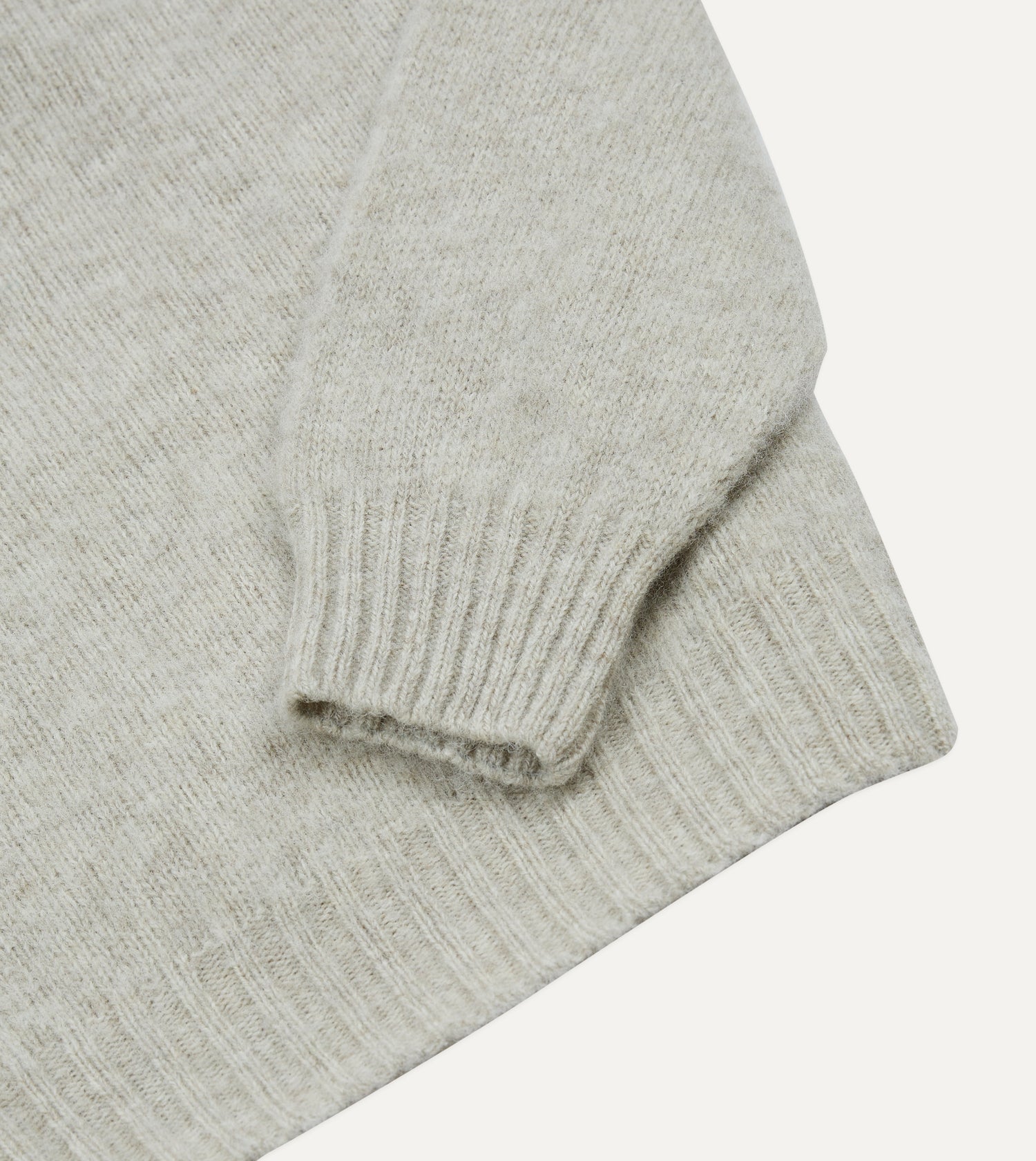 Stone Brushed Shetland Crew Neck Jumper