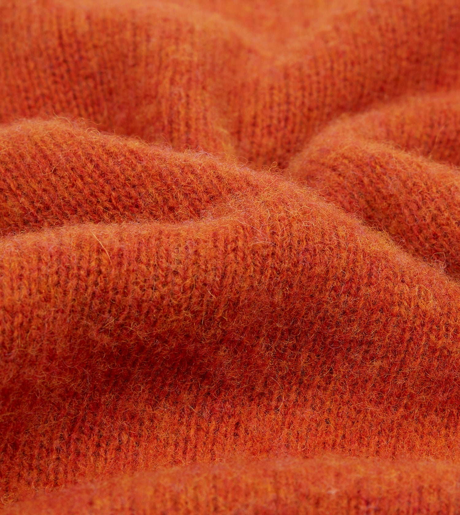 Rust Brushed Shetland Crew Neck Jumper