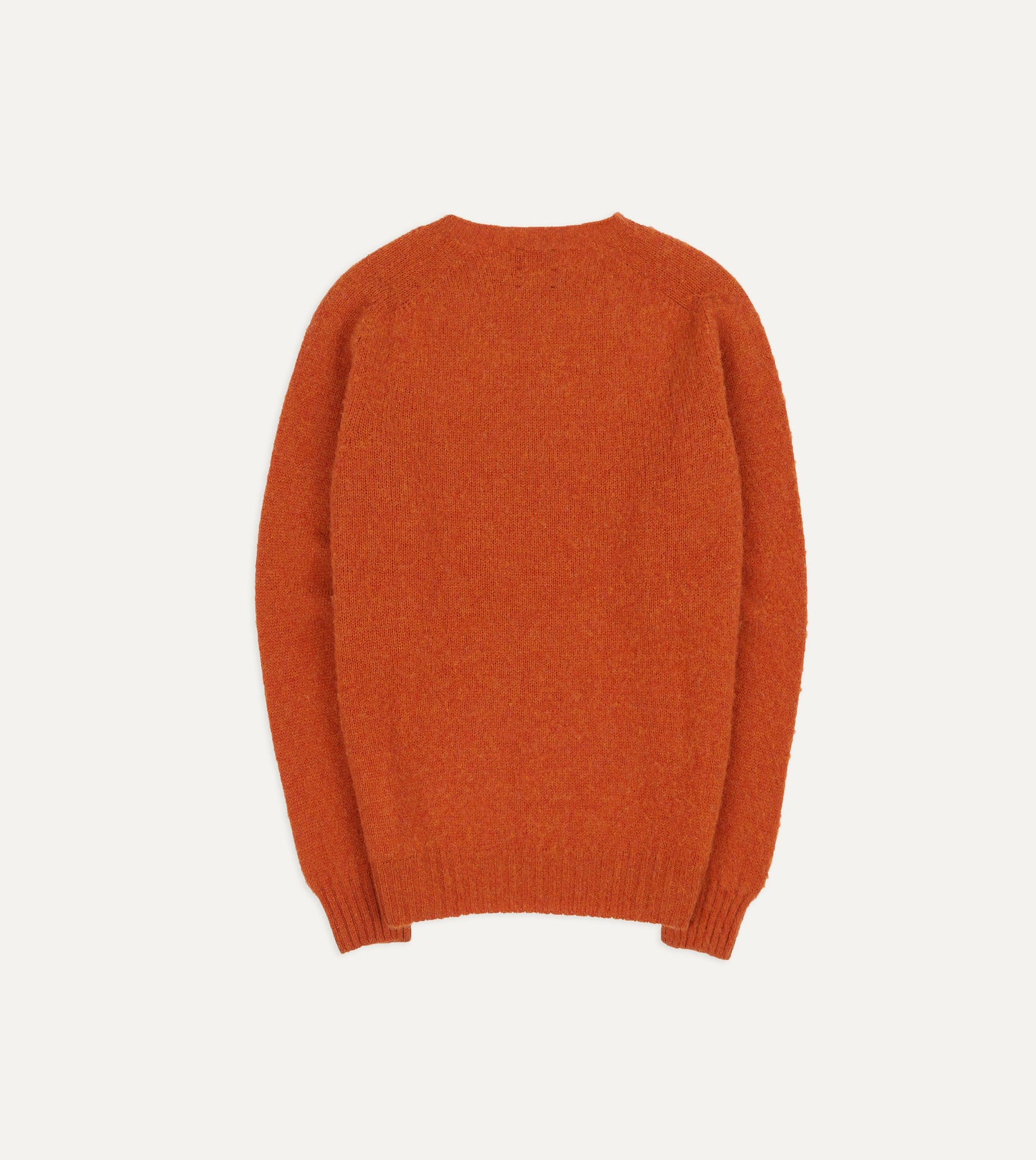 Rust Brushed Shetland Crew Neck Jumper