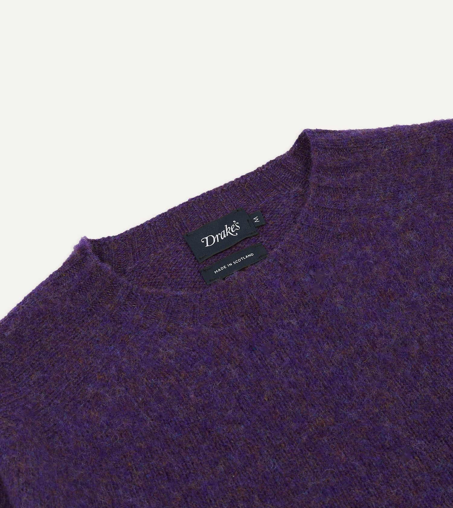 Lavender Brushed Shetland Crew Neck Jumper