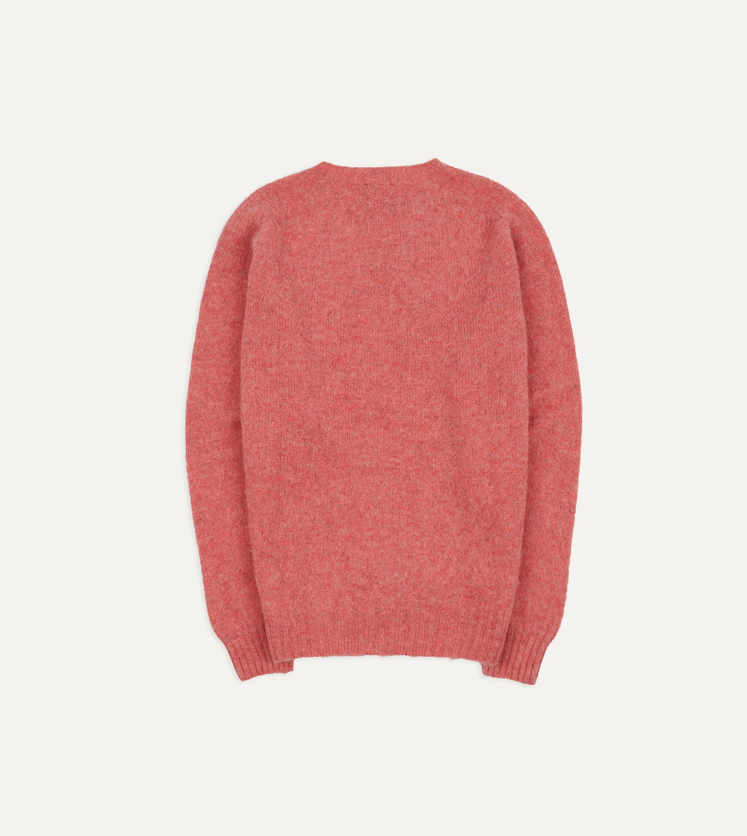 Pink Brushed Shetland Crew Neck Jumper