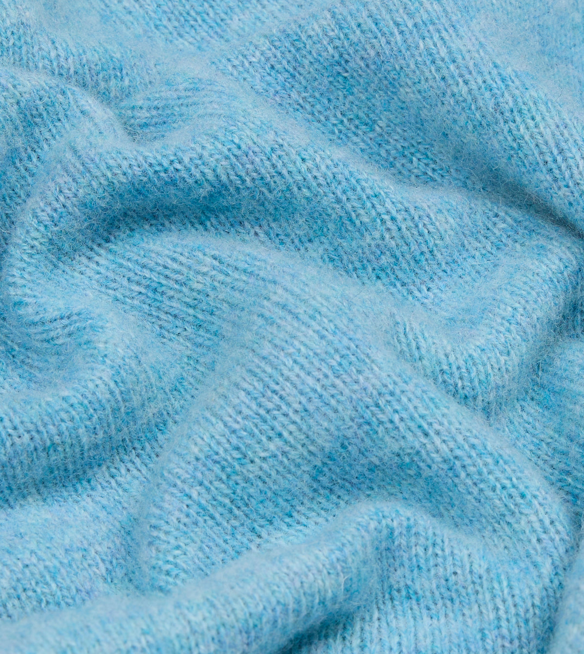 Sky Blue Brushed Shetland Crew Neck Jumper