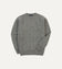 Grey Brushed Cable Knit Shetland Crew Neck Jumper