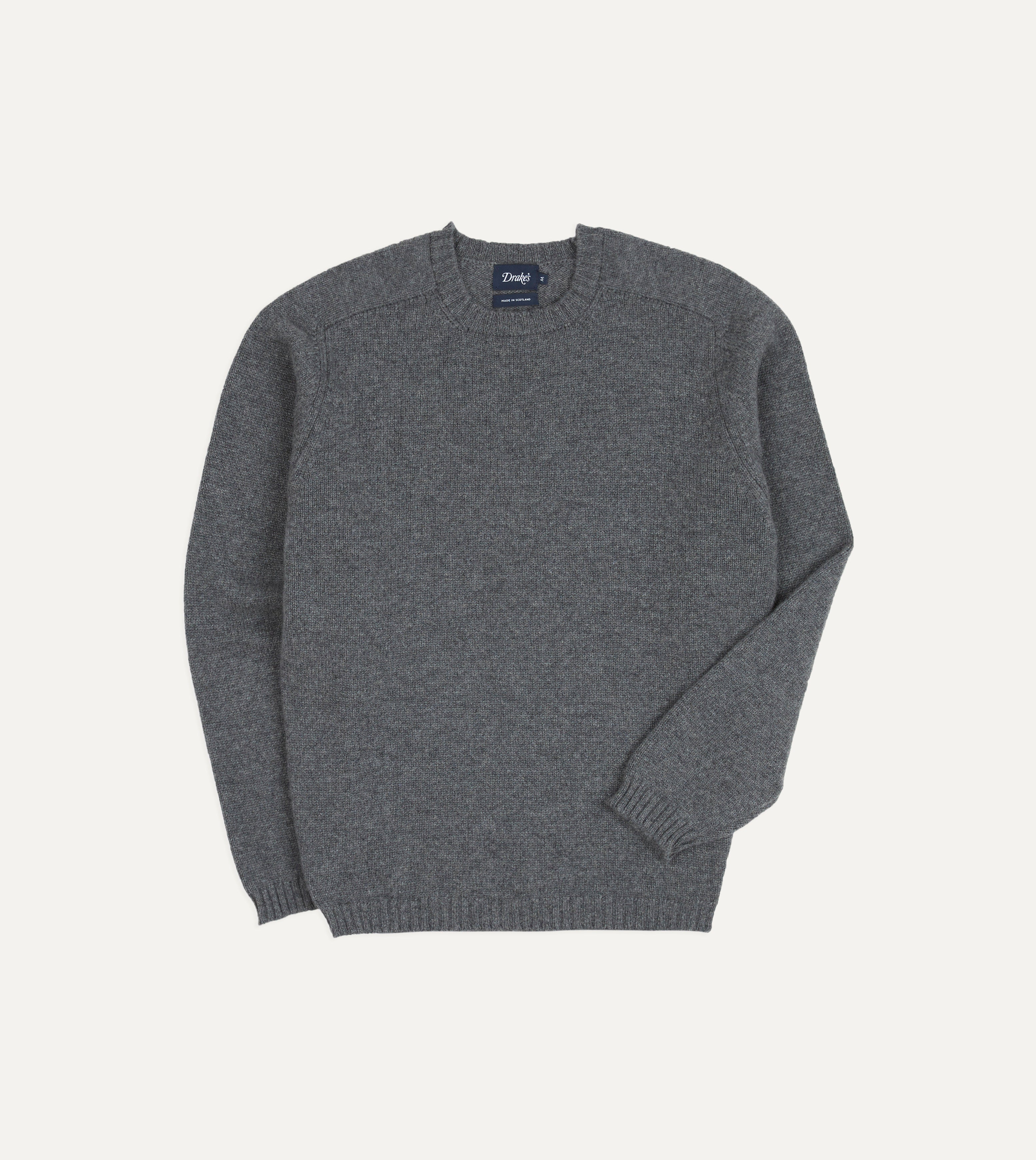 Grey Cashmere Crew Neck Jumper