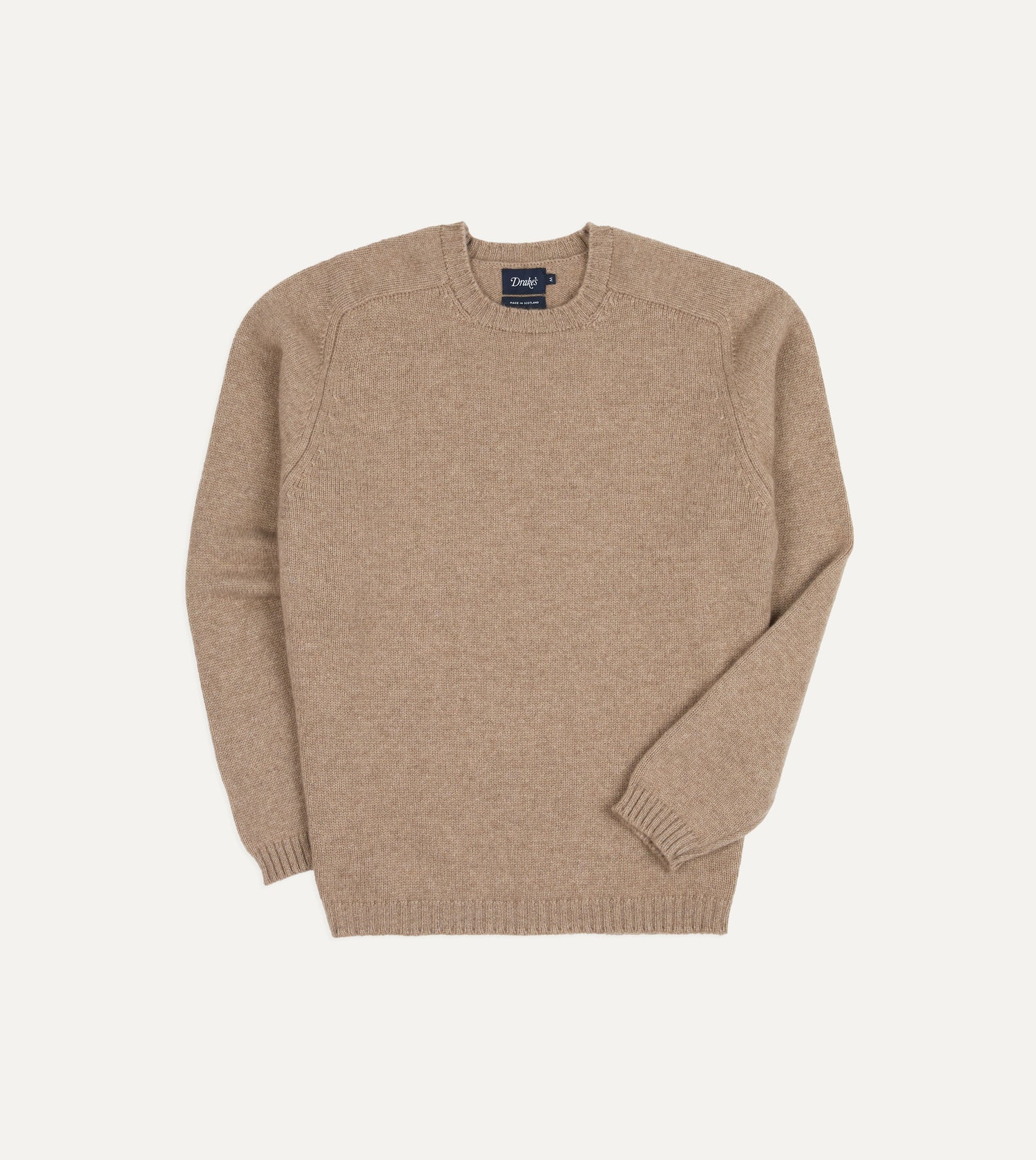Oatmeal Cashmere Crew Neck Jumper