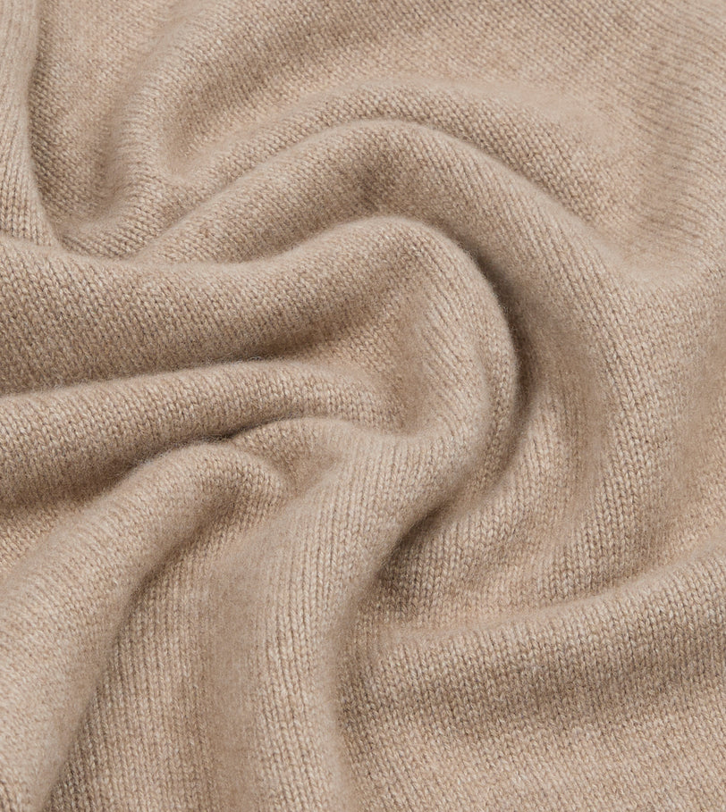 Oatmeal Cashmere Crew Neck Jumper