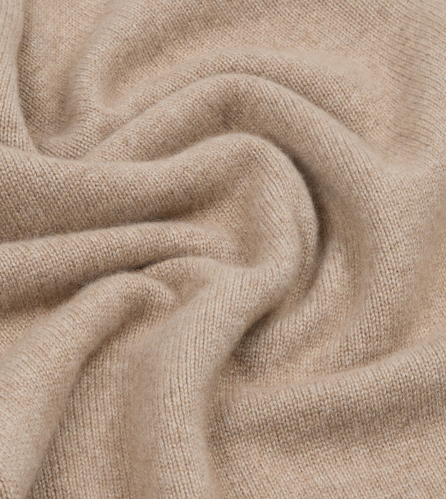 Oatmeal Cashmere Crew Neck Jumper