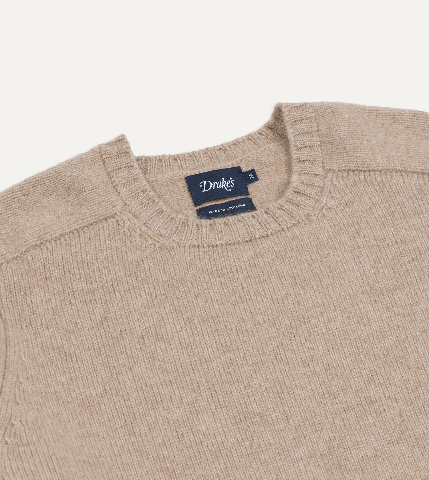 Oatmeal Cashmere Crew Neck Jumper