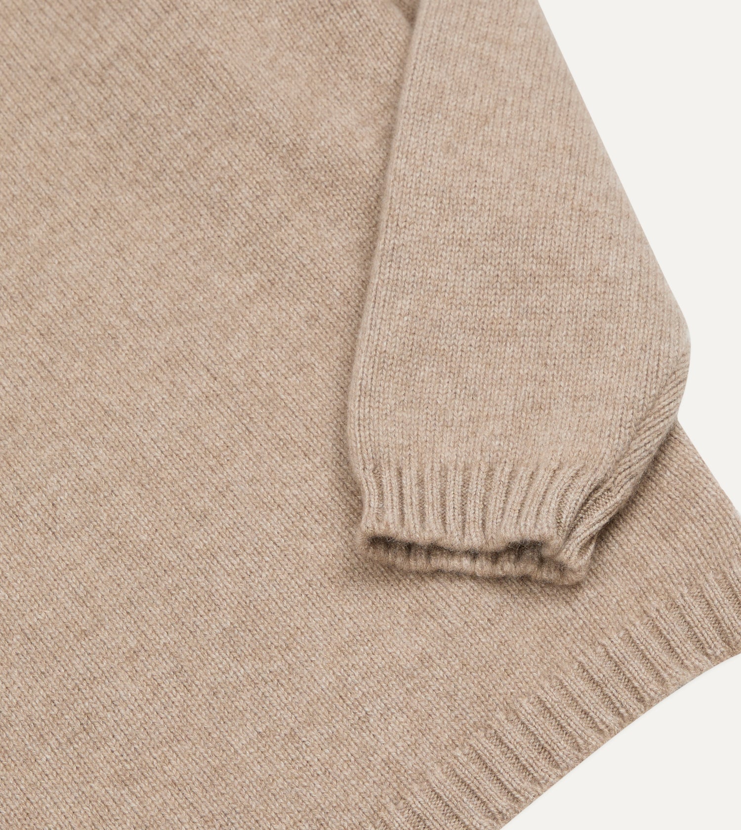 Oatmeal Cashmere Crew Neck Jumper