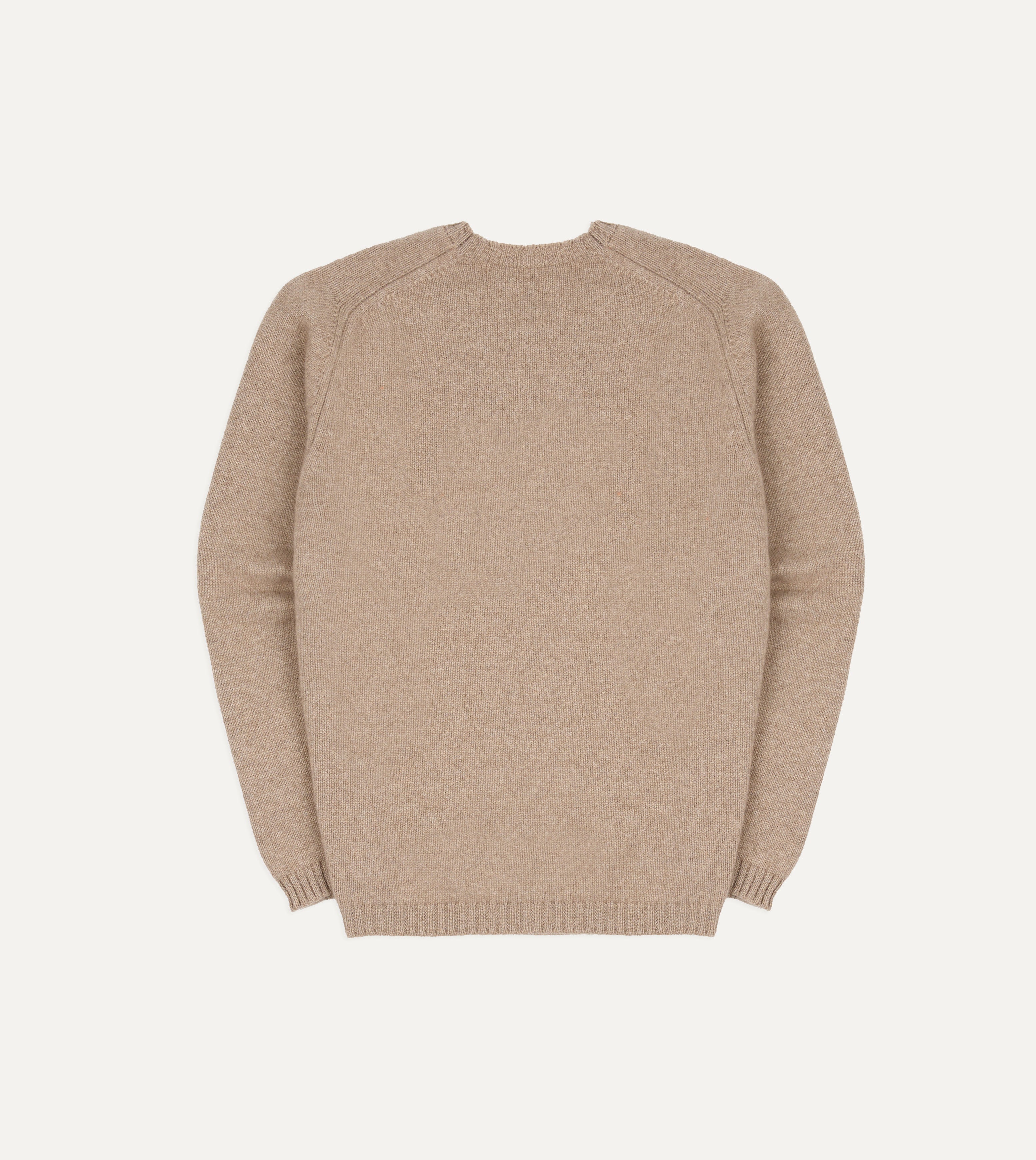 Oatmeal Cashmere Crew Neck Jumper