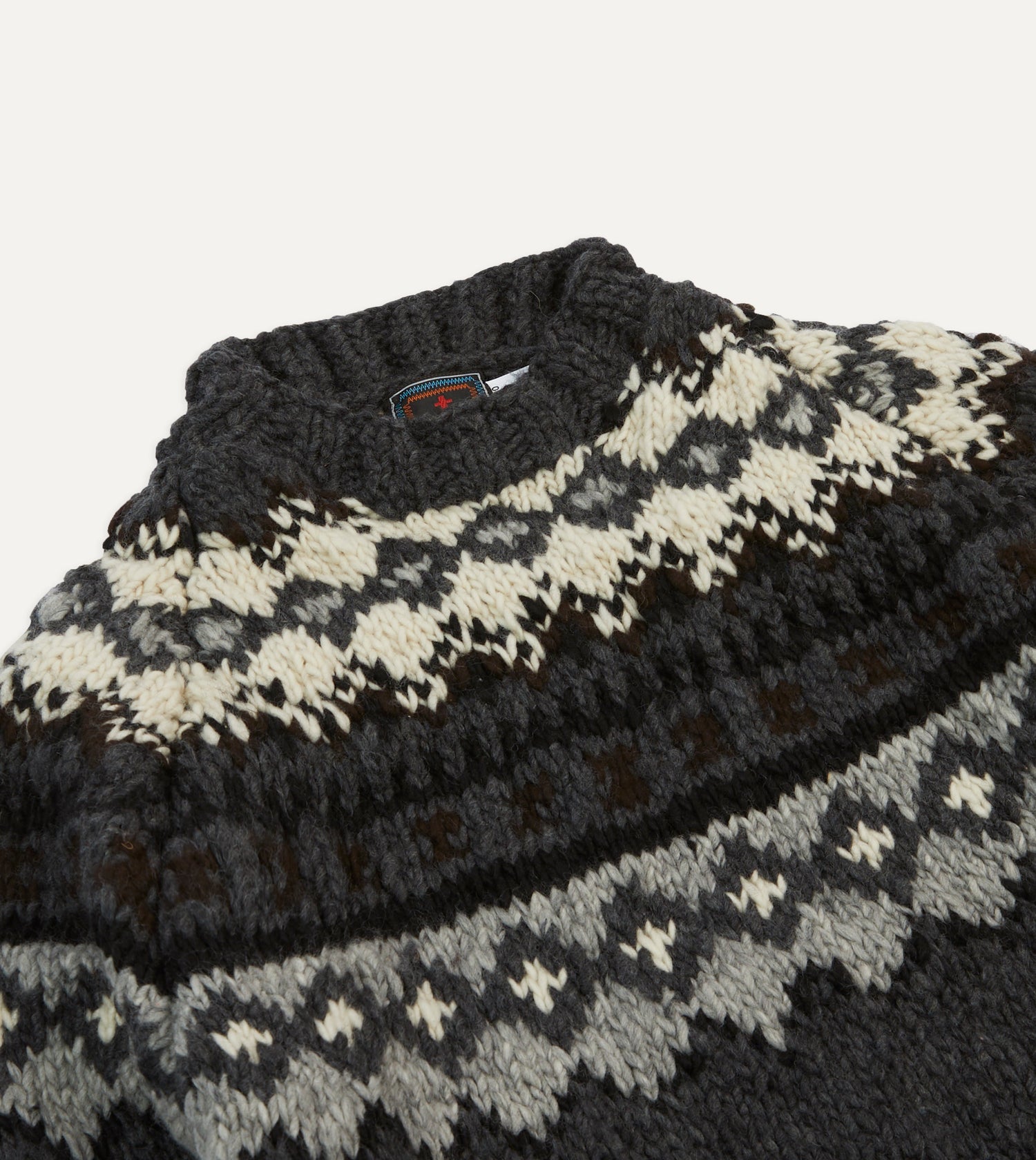 Chamula Grey Fairisle Merino Jumper