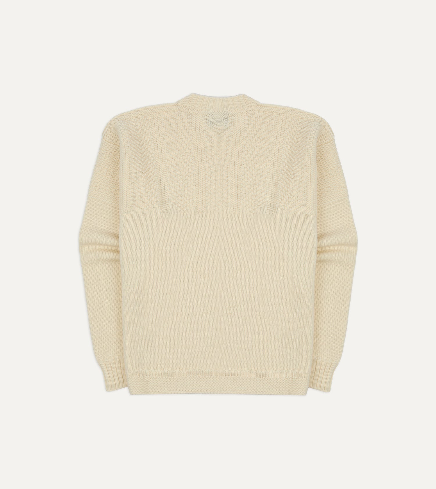 Ecru Wool Guernsey Jumper