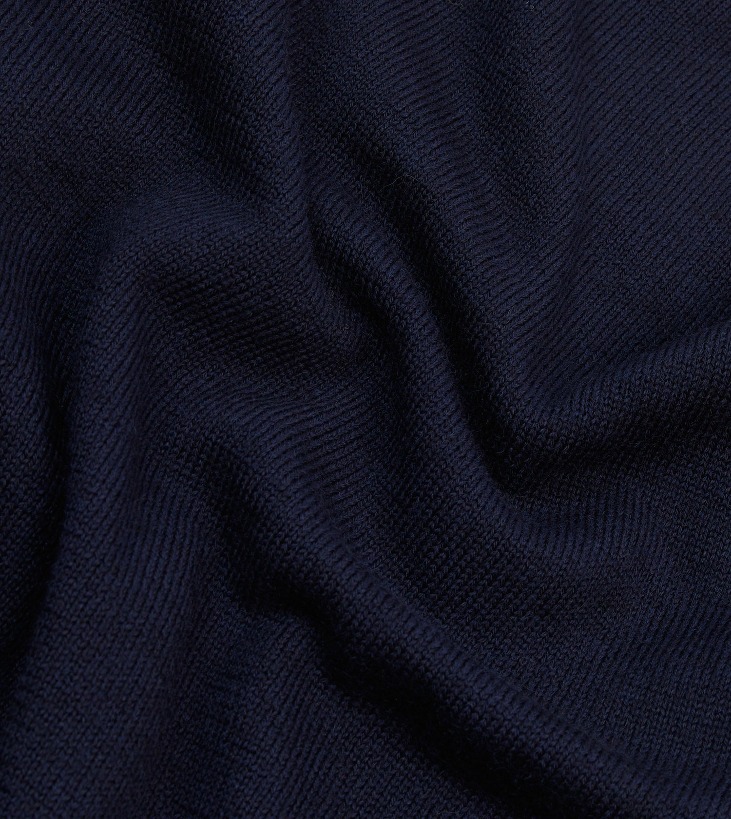 Navy Wool Mock Neck Jumper