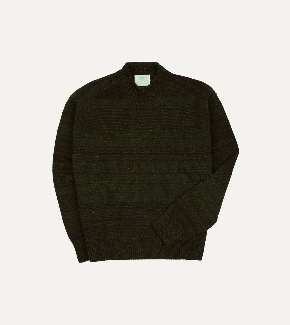 Drake's by A. Levine Olive Wool Jumper