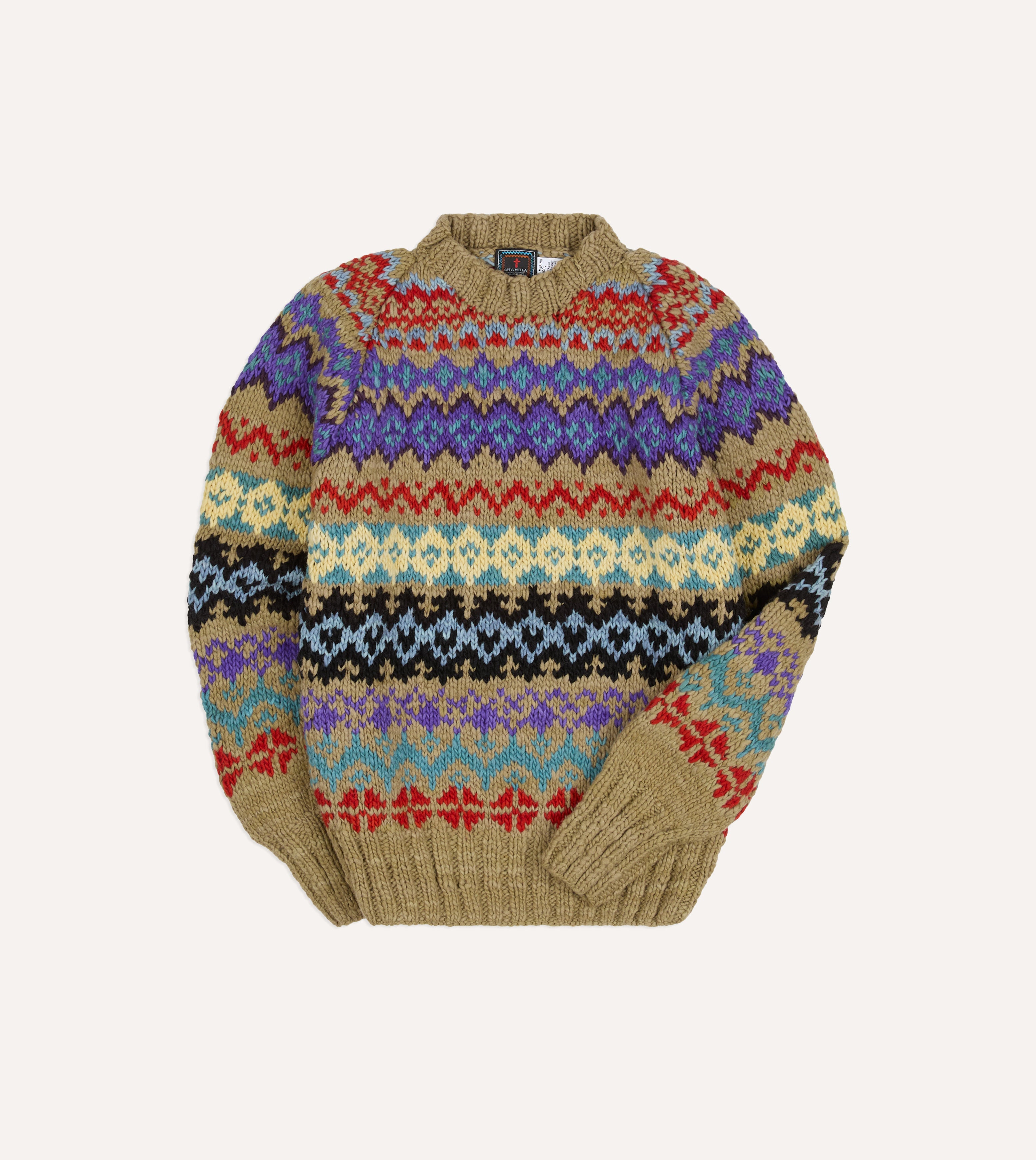 Chamula Green Fairisle Merino Jumper