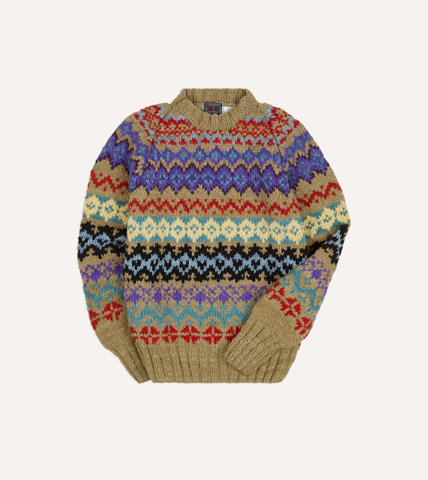 Chamula Green Fairisle Merino Jumper