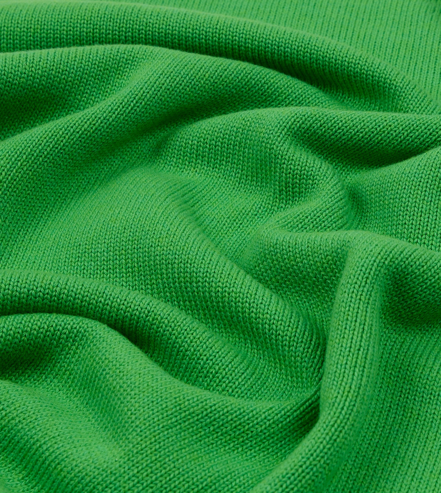 Green Wool-Cotton Knit Sweatshirt