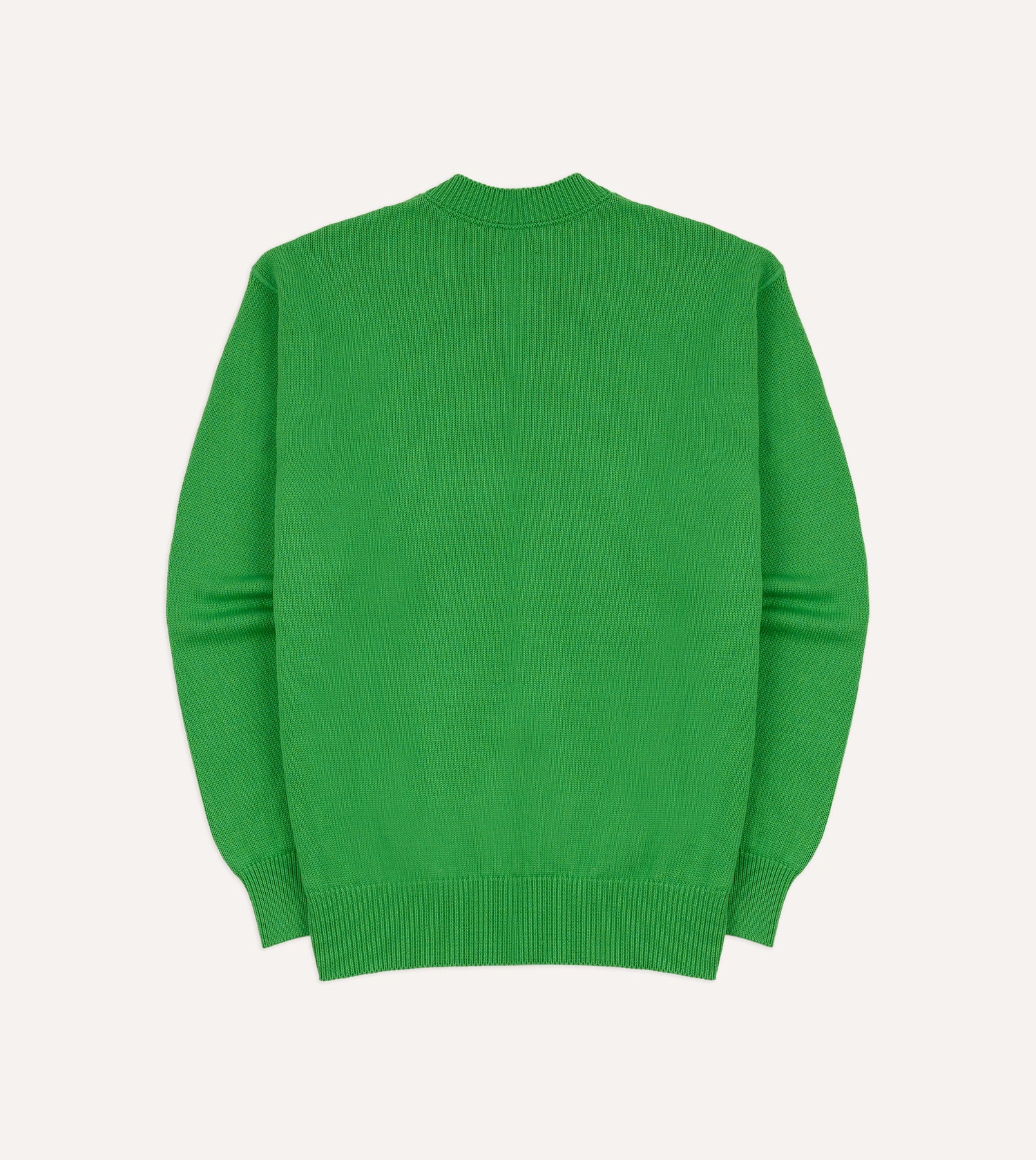 Green Wool-Cotton Knit Sweatshirt