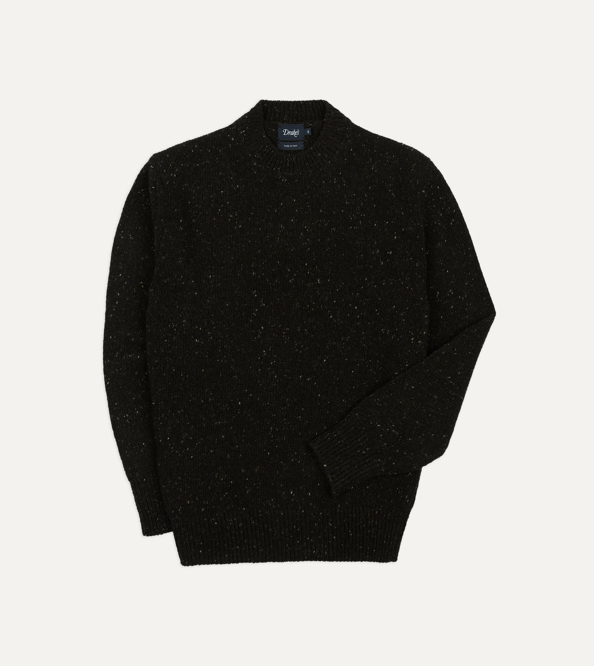Dark Grey Donegal Crew Neck Jumper