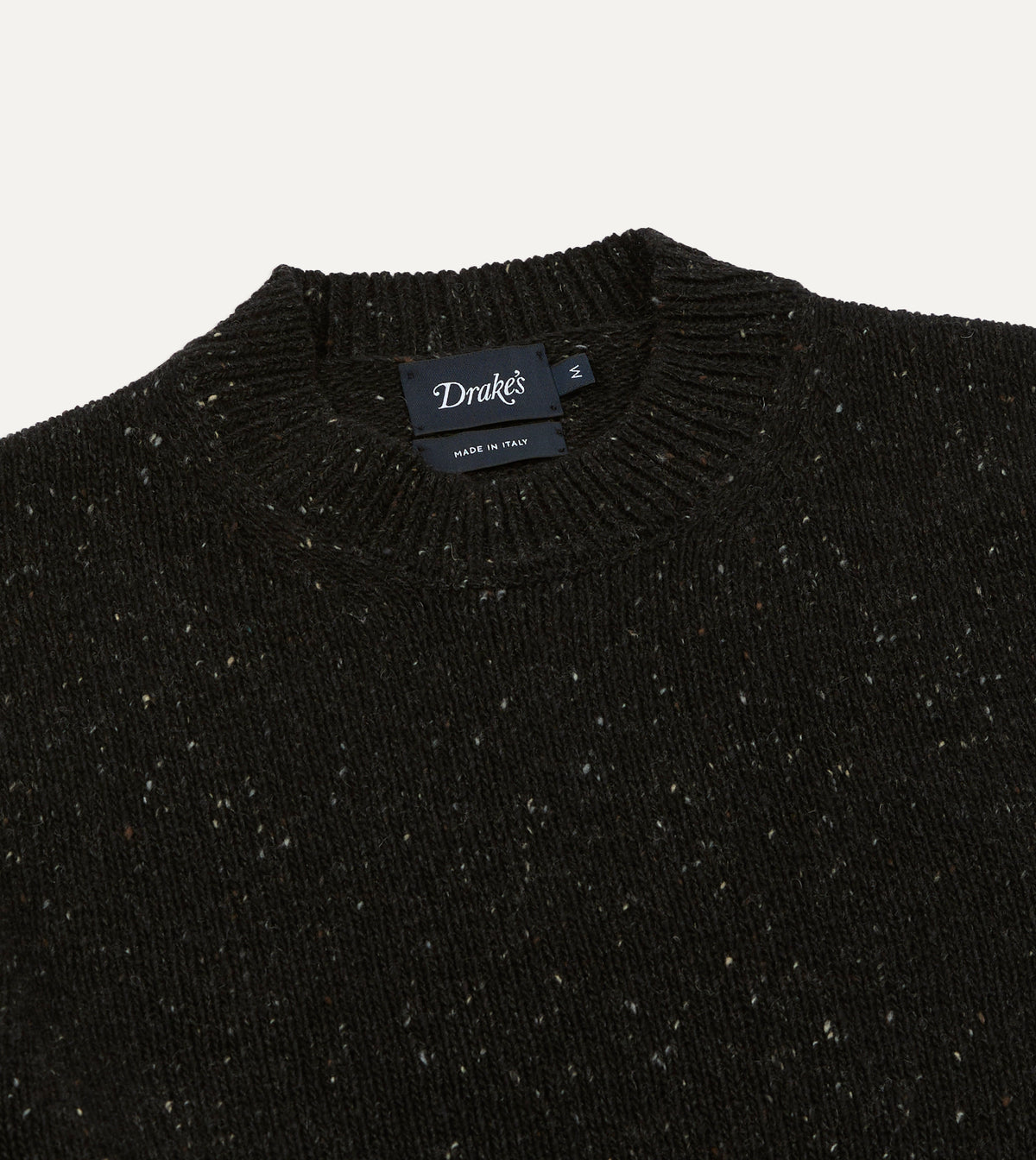 Dark Grey Donegal Crew Neck Jumper