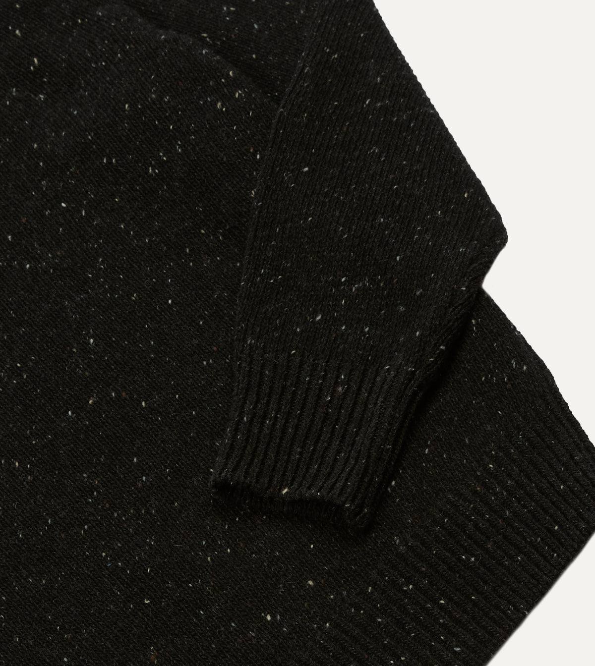 Dark Grey Donegal Crew Neck Jumper