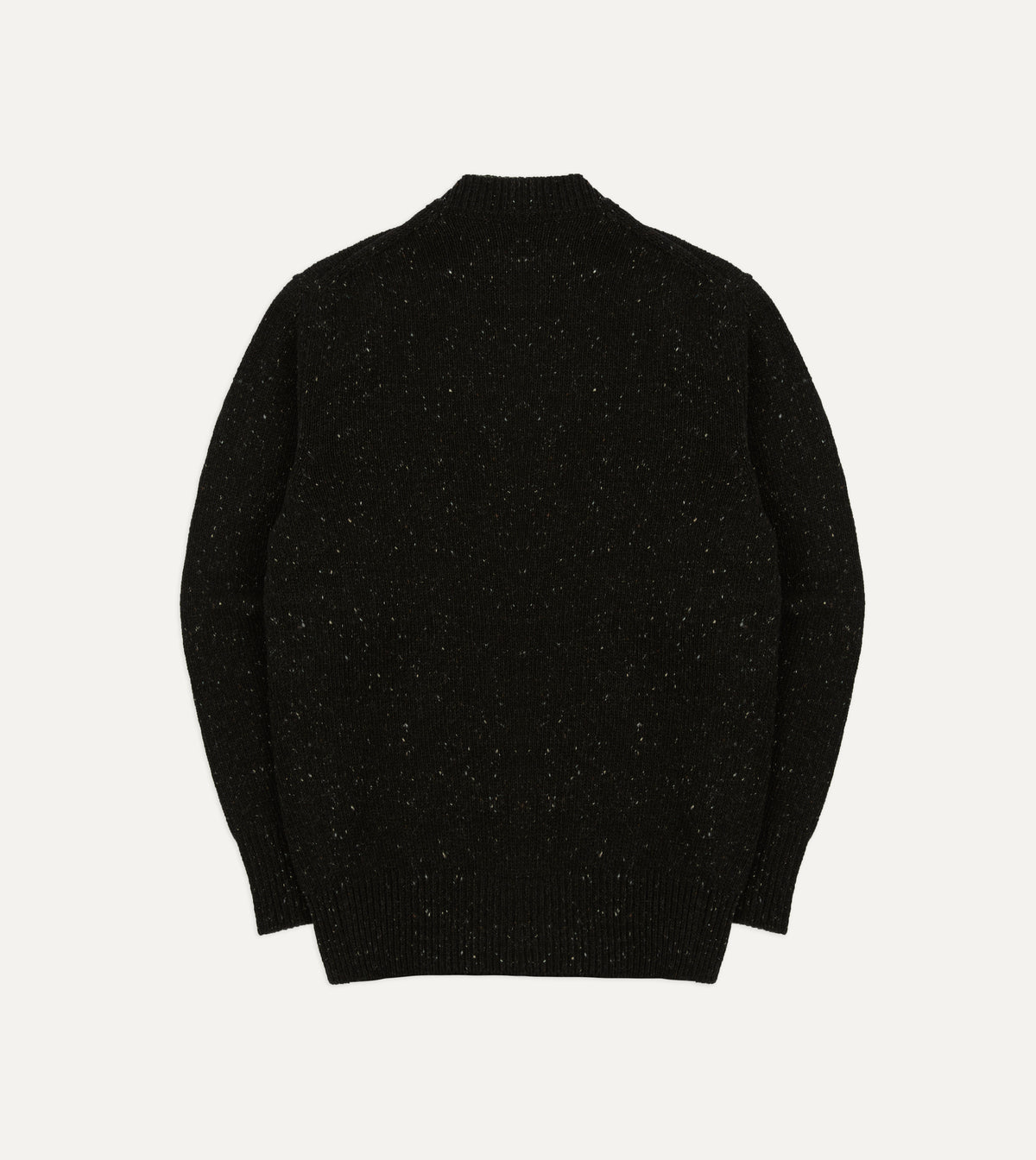 Dark Grey Donegal Crew Neck Jumper