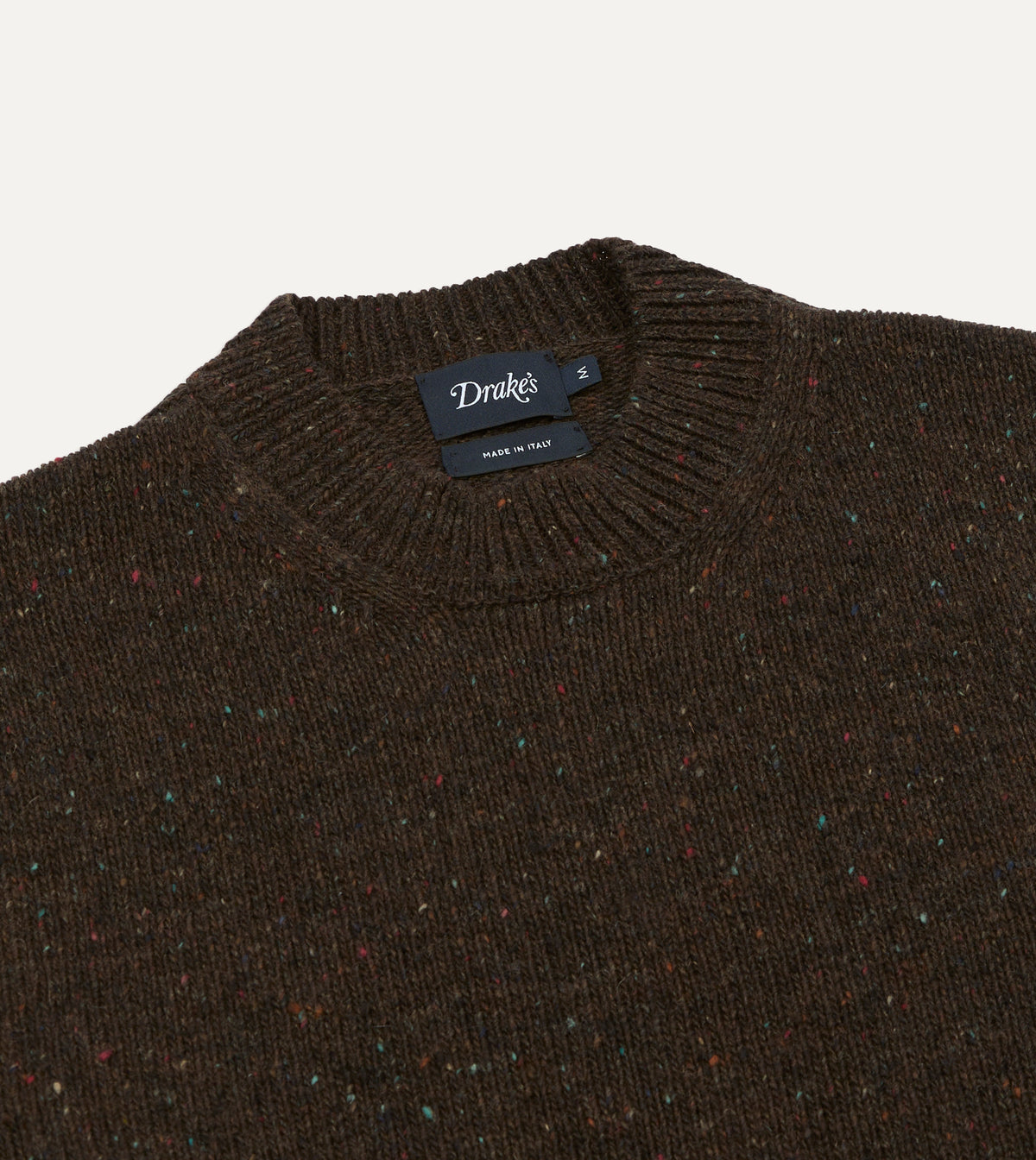 Brown Donegal Crew Neck Jumper