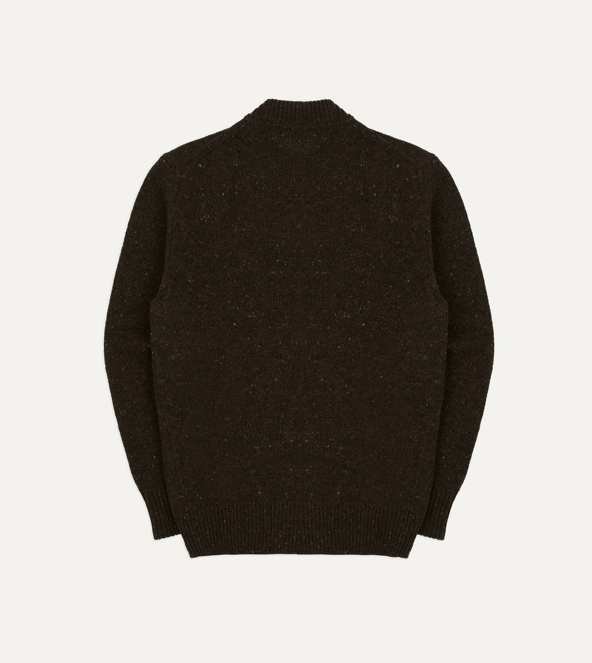 Brown Donegal Crew Neck Jumper