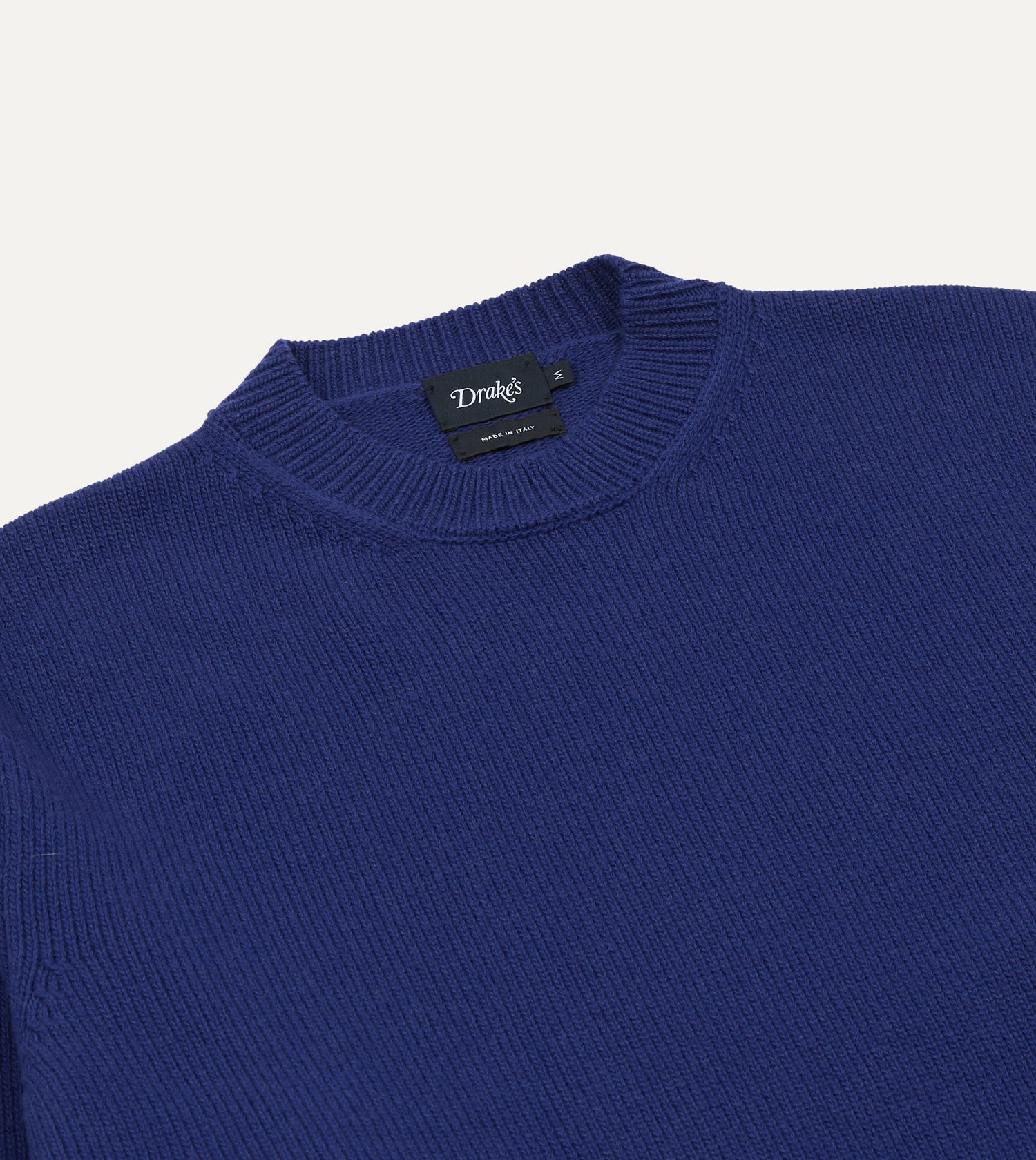 Blue Wool-Cashmere Crew Neck Jumper