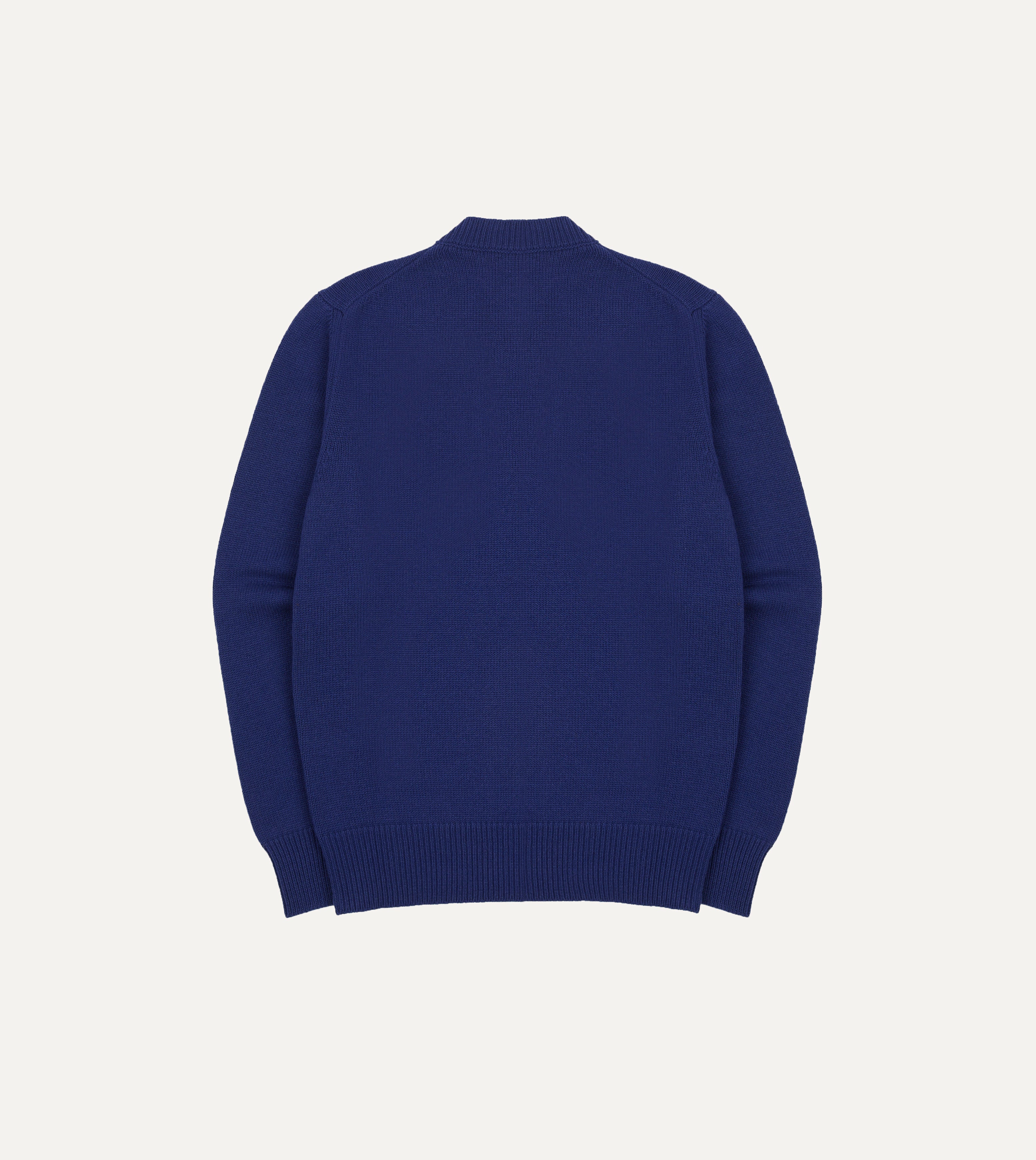 Blue Wool-Cashmere Crew Neck Jumper