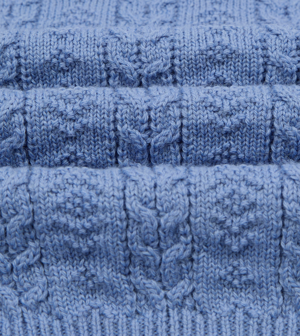 Lilac Wool-Alpaca Cable Knit Crew Neck Jumper