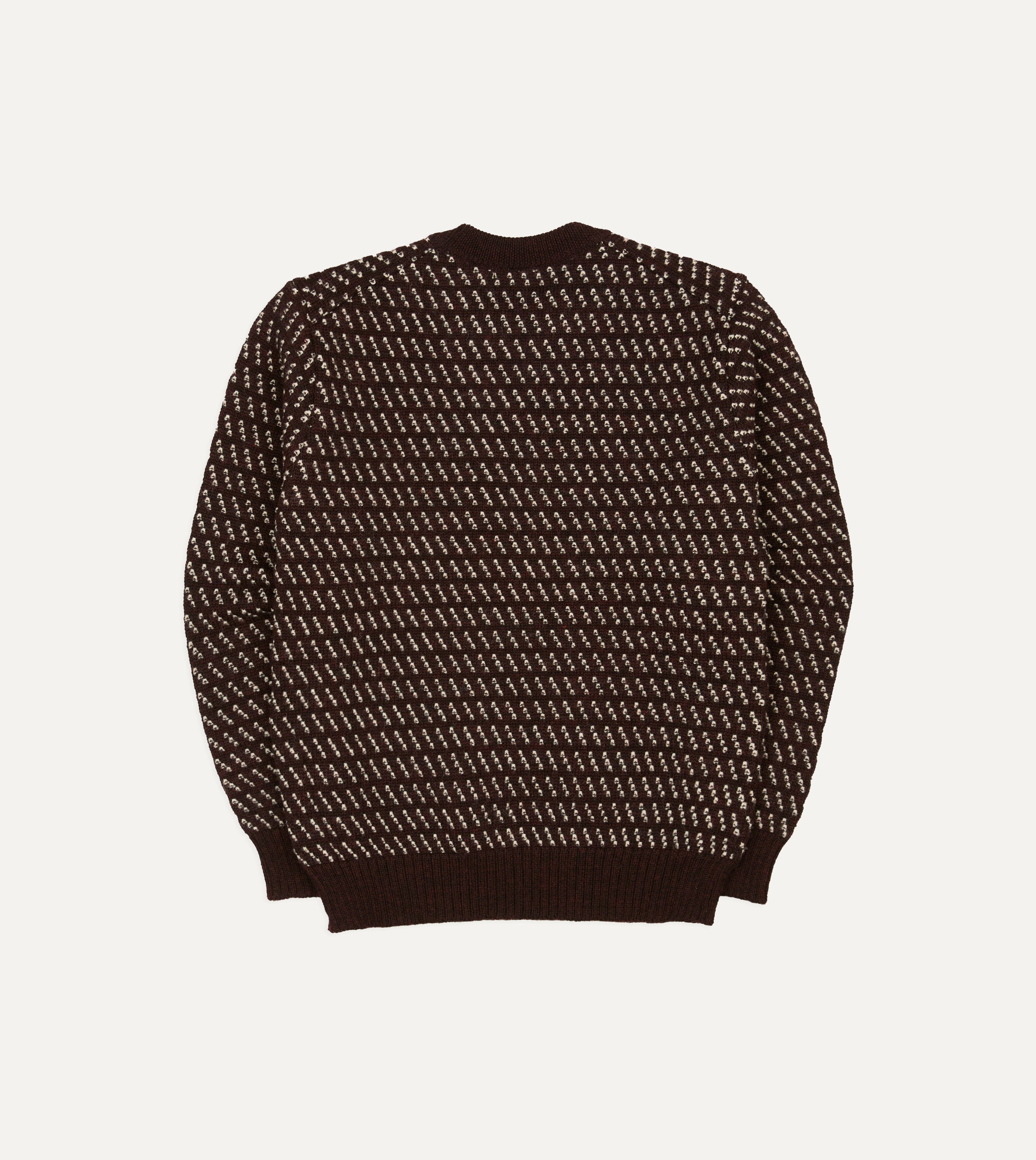 BEAMS F & Drake’s Norwegian Birdseye Wool Crew Neck Jumper