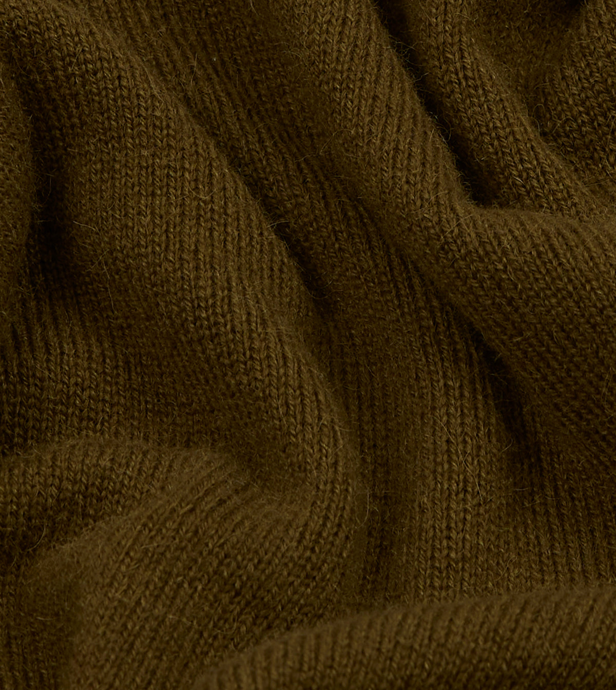 Olive Wool-Alpaca V-Neck Jumper