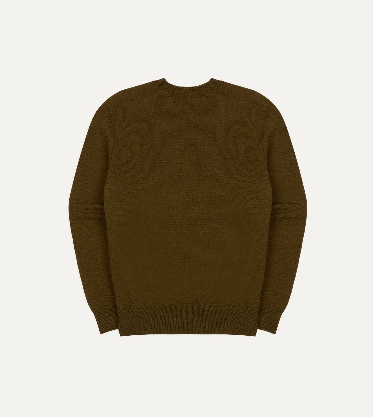 Olive Wool-Alpaca V-Neck Jumper