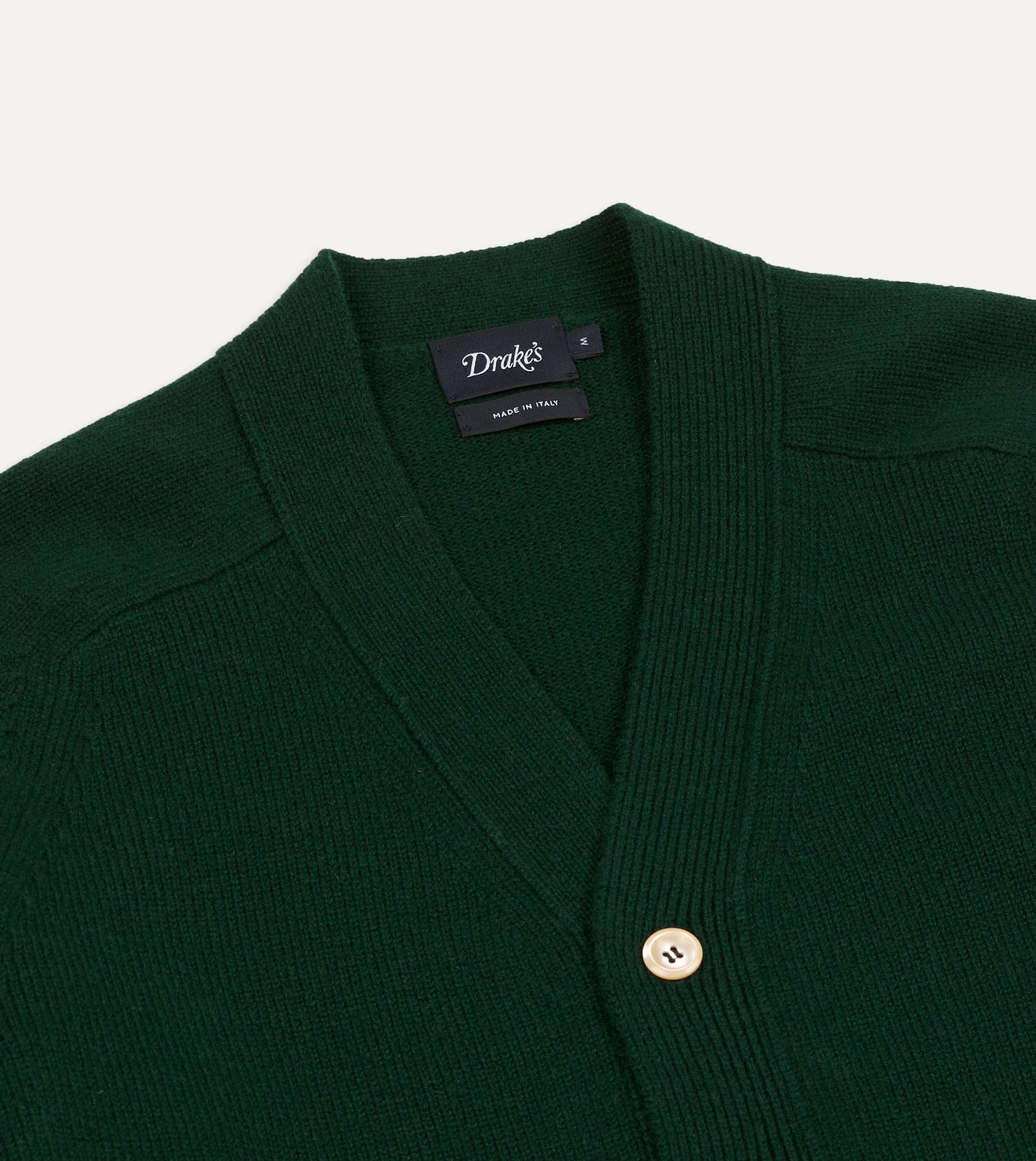 Dark Green Lambswool 6 Button Cardigan