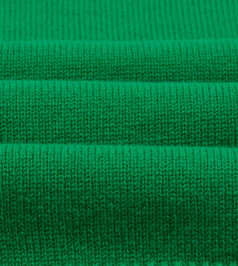 Green Lambswool 6 Button Cardigan